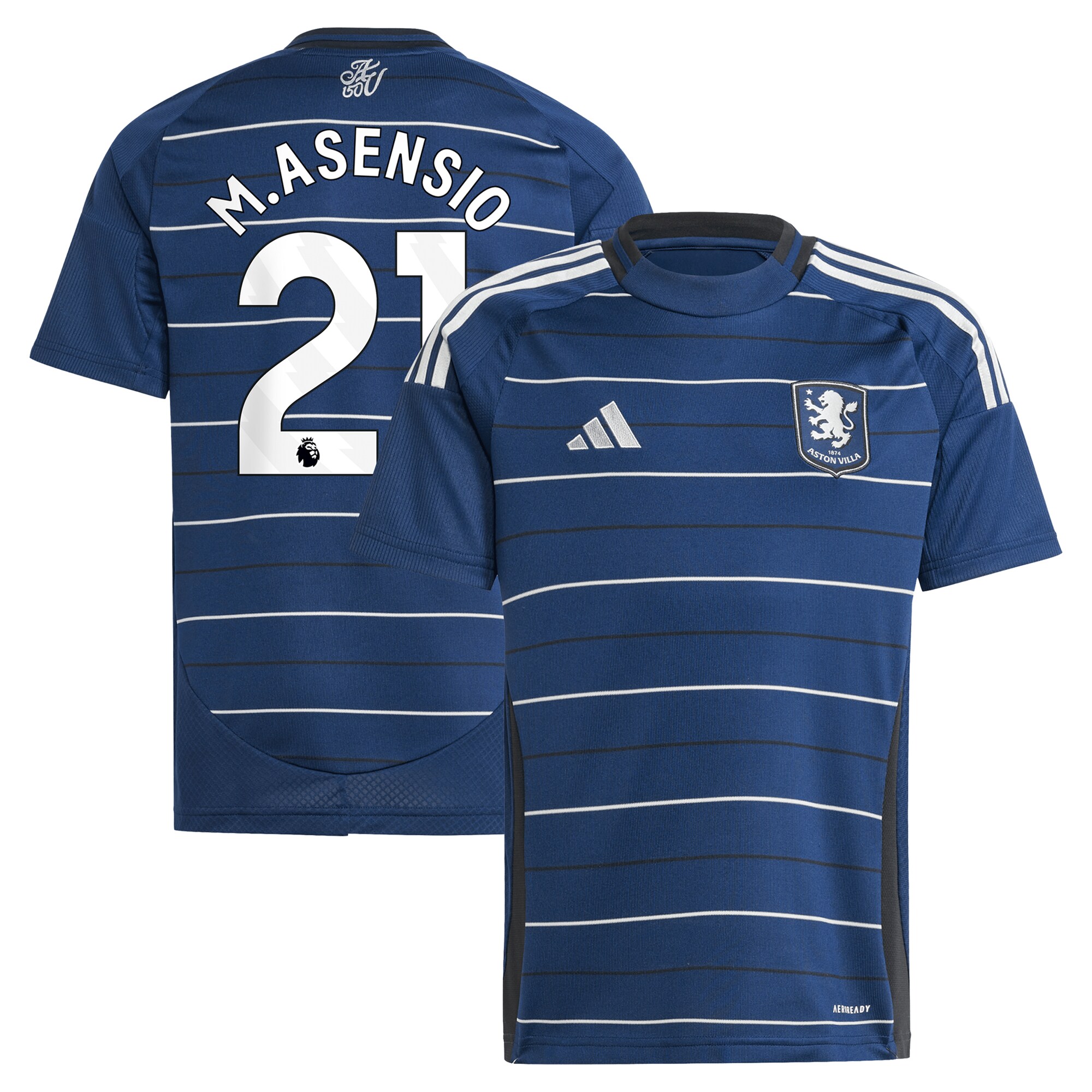 aston villa adidas third shirt 2024-25 – kids with m.asensio 21 printing Collection | Official Aston Villa Shirts