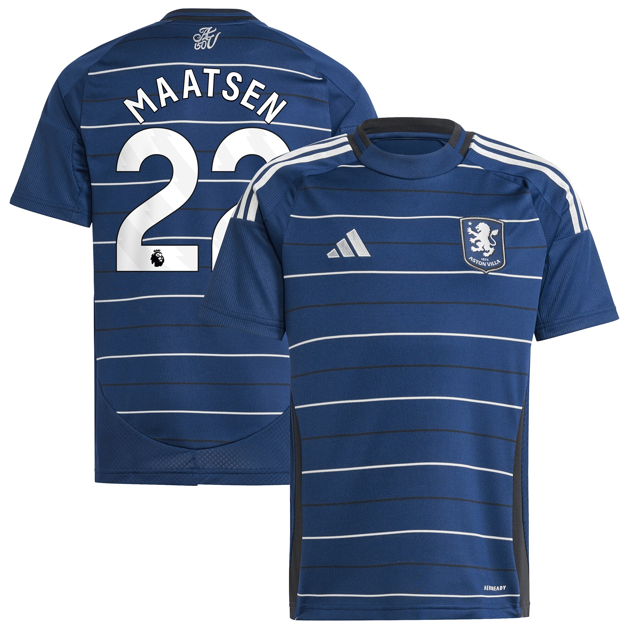 aston villa adidas third shirt 2024-25 – kids with maatsen 22 printing Collection | Official Aston Villa Shirts