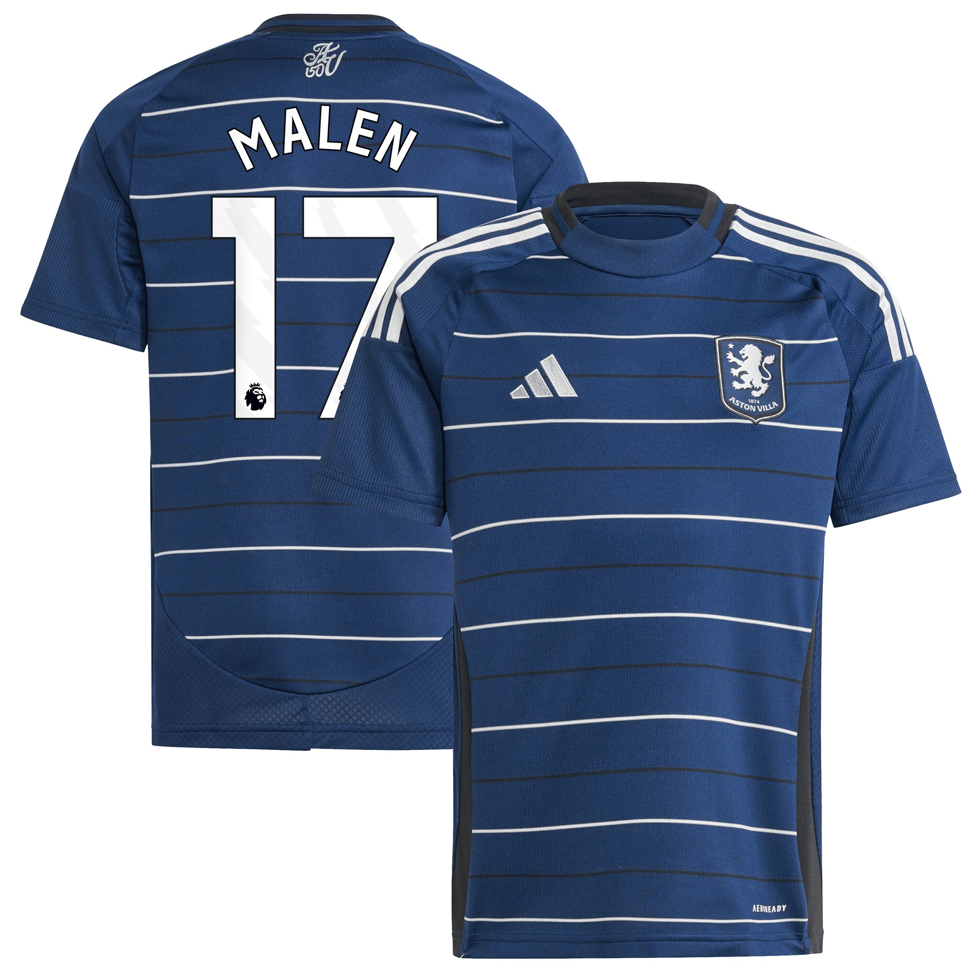aston villa adidas third shirt 2024-25 – kids with malen 17 printing Collection | Official Aston Villa Shirts
