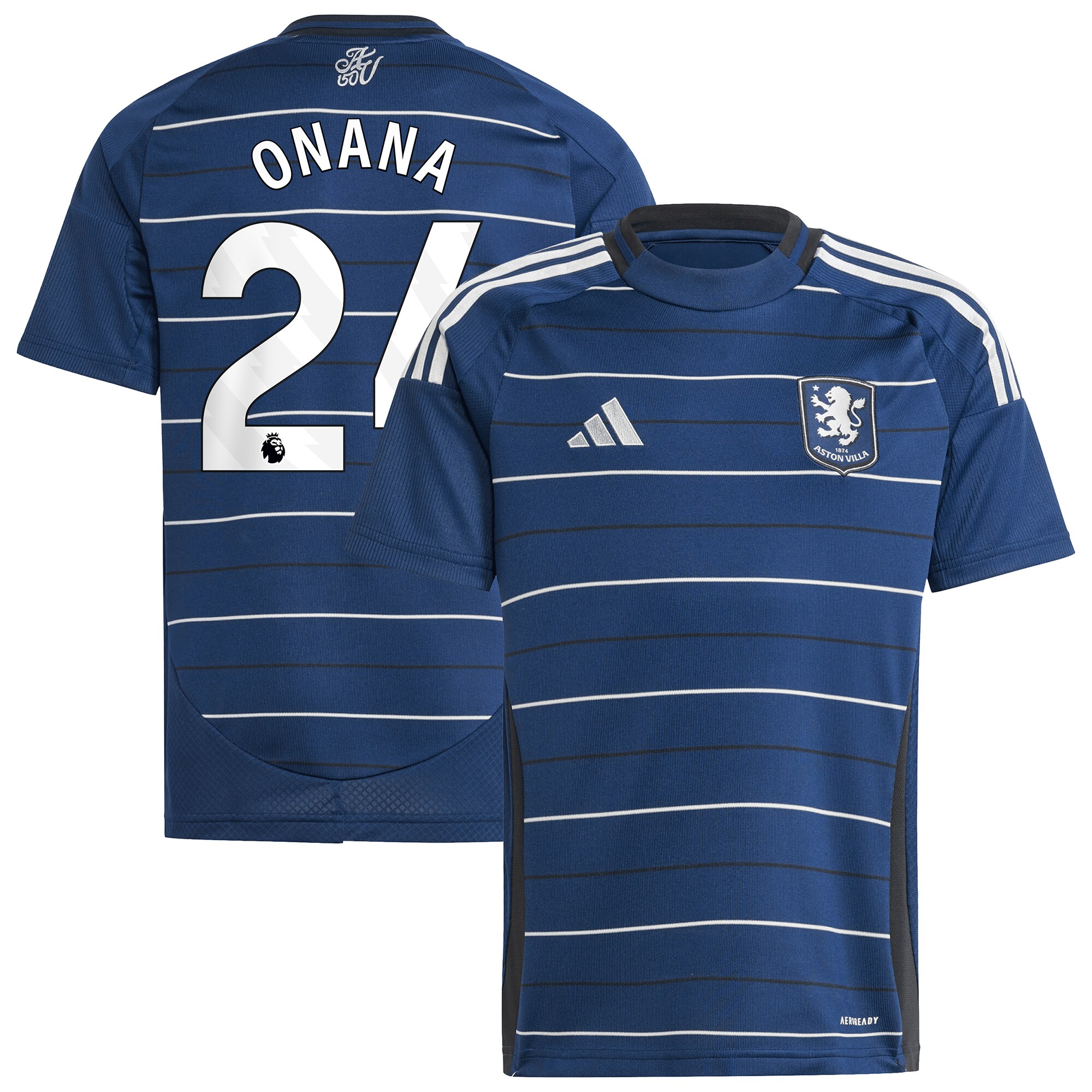 aston villa adidas third shirt 2024-25 – kids with onana 24 printing Collection | Official Aston Villa Shirts