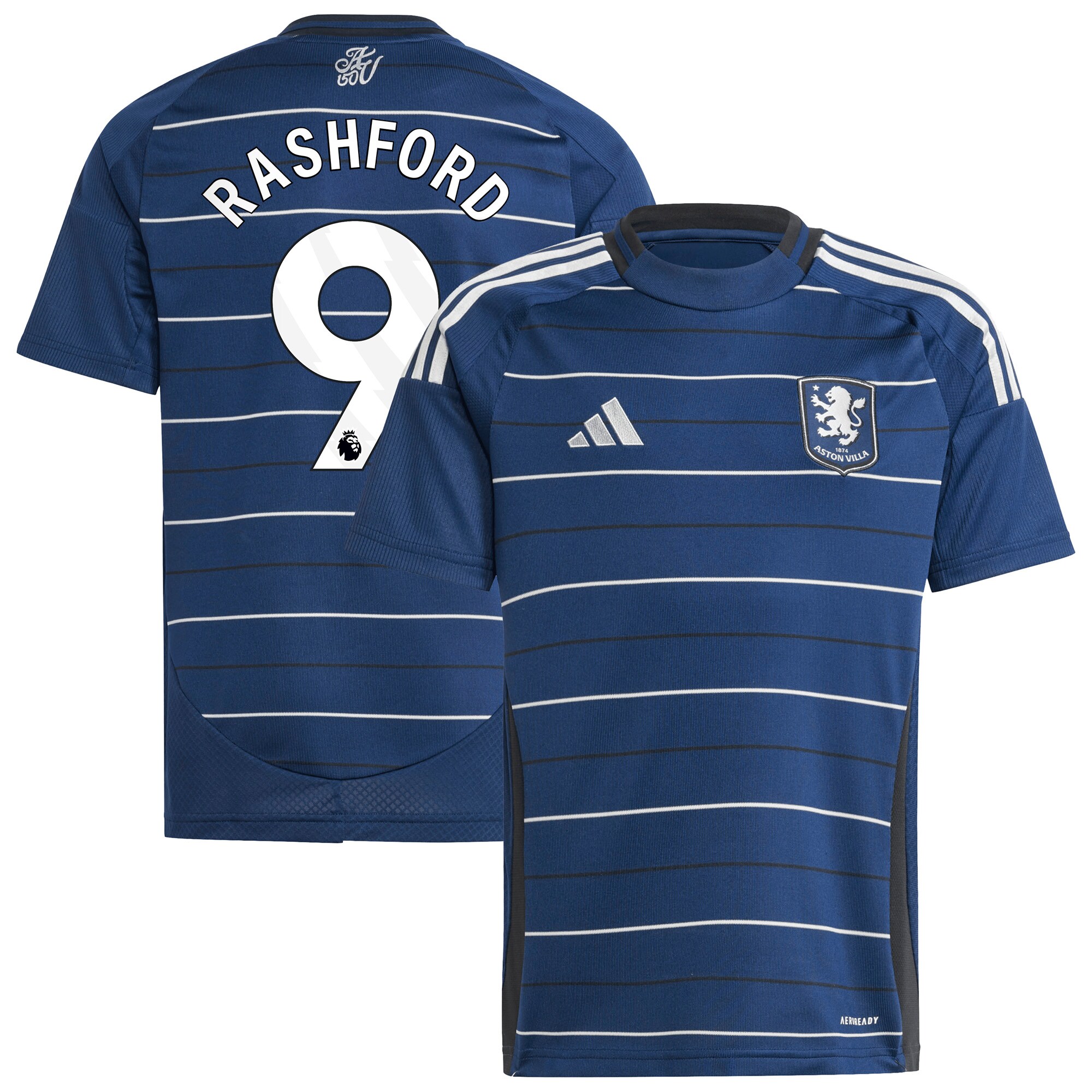 aston villa adidas third shirt 2024-25 – kids with rashford 9 printing Collection | Official Aston Villa Shirts