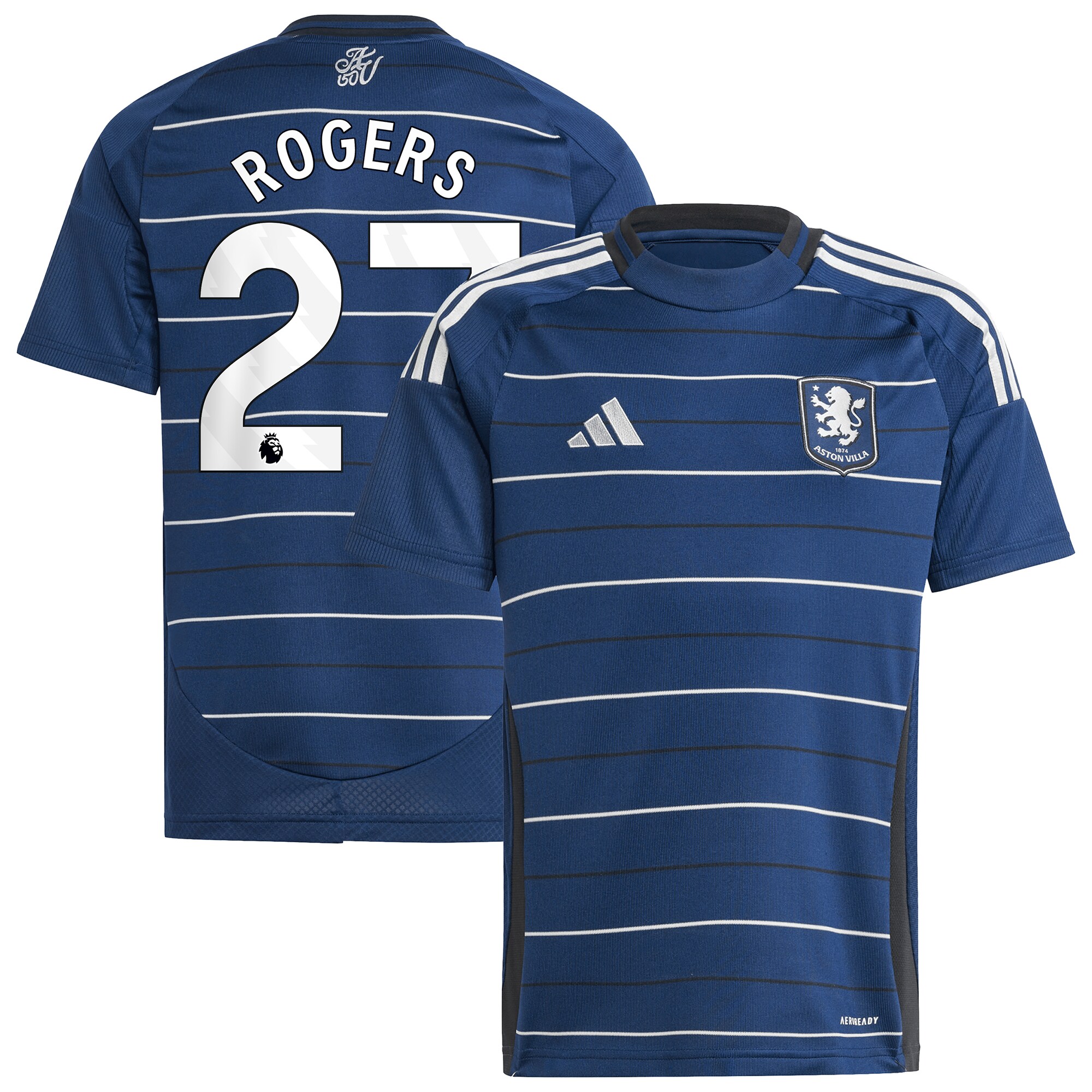 aston villa adidas third shirt 2024-25 – kids with rogers 27 printing Collection | Official Aston Villa Shirts