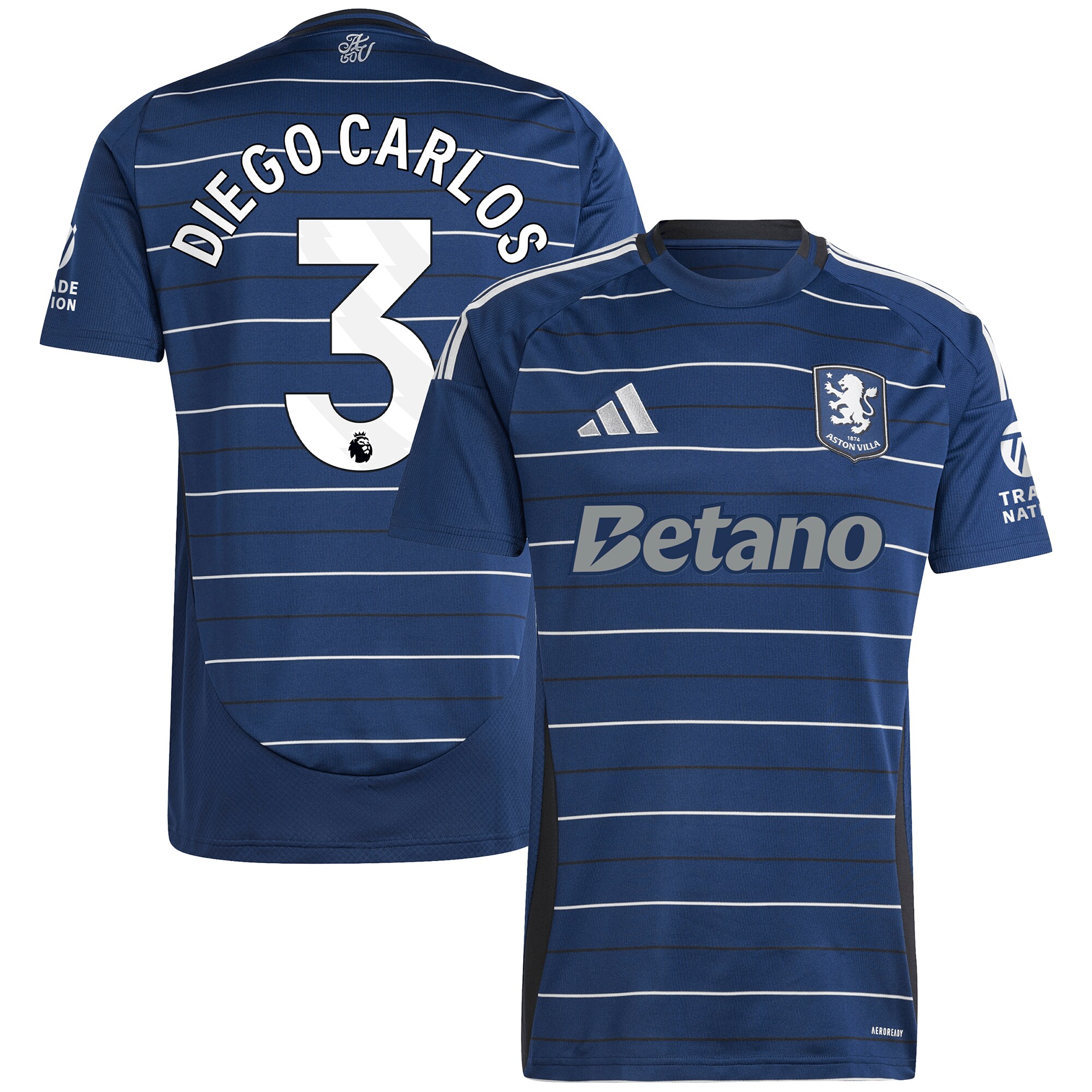 aston villa adidas third shirt 2024-25 with diego carlos 3 printing Collection | Official Aston Villa Shirts