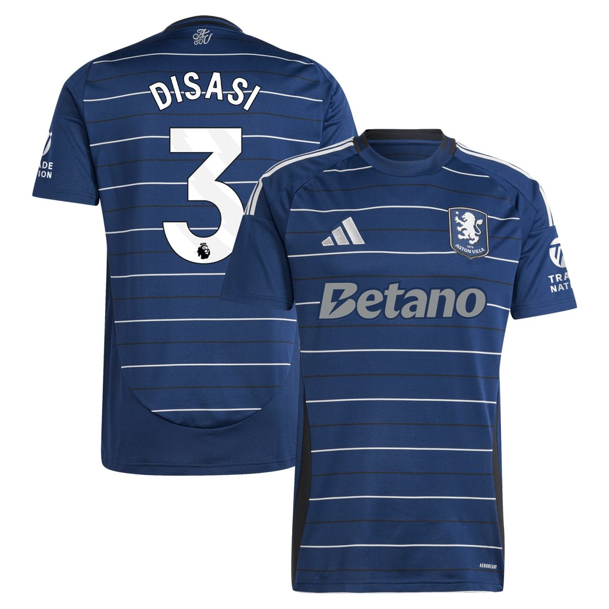 aston villa adidas third shirt 2024-25 with disasi 3 printing Collection | Official Aston Villa Shirts