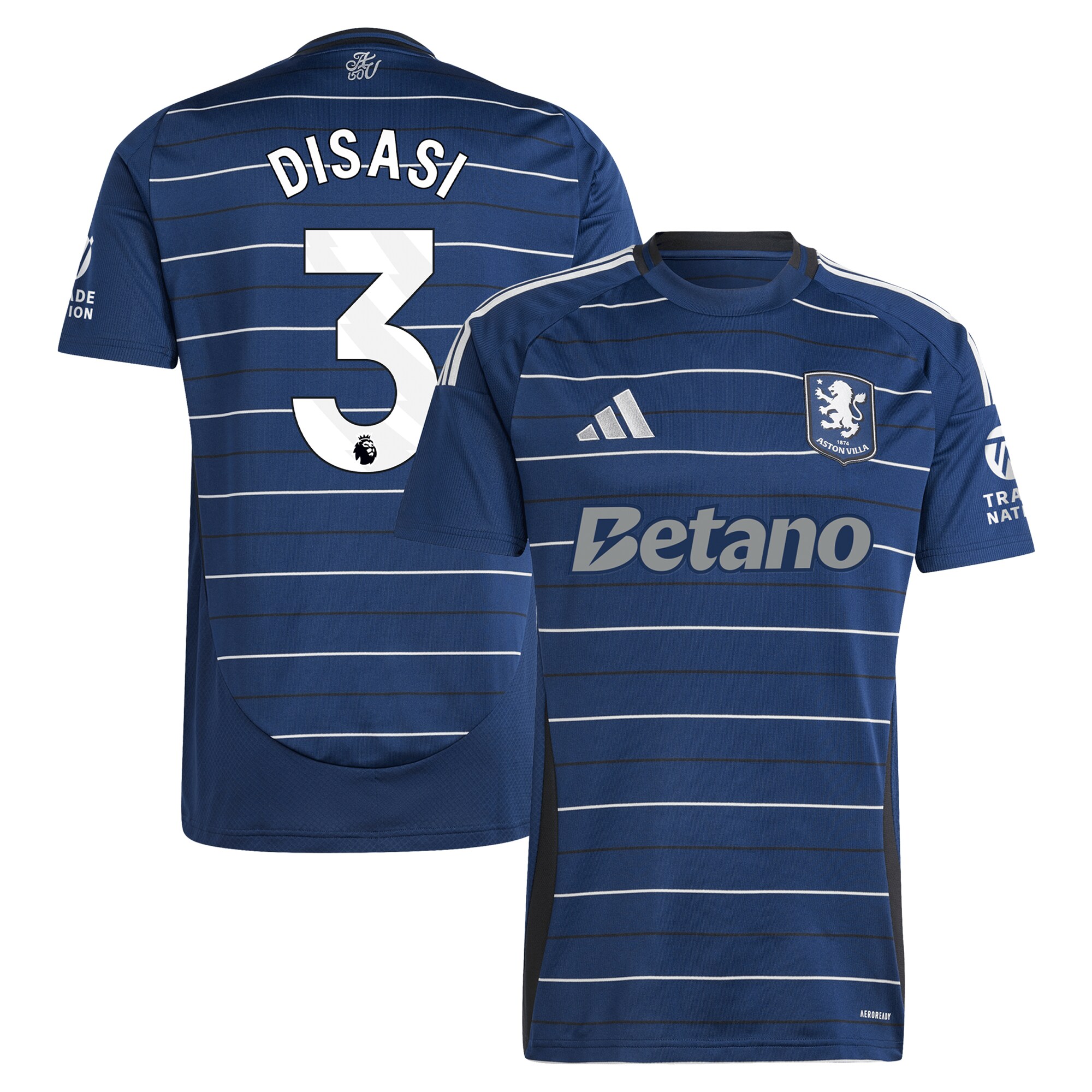 aston villa adidas third shirt 2024-25 with disasi 3 printing Collection | Official Aston Villa Shirts