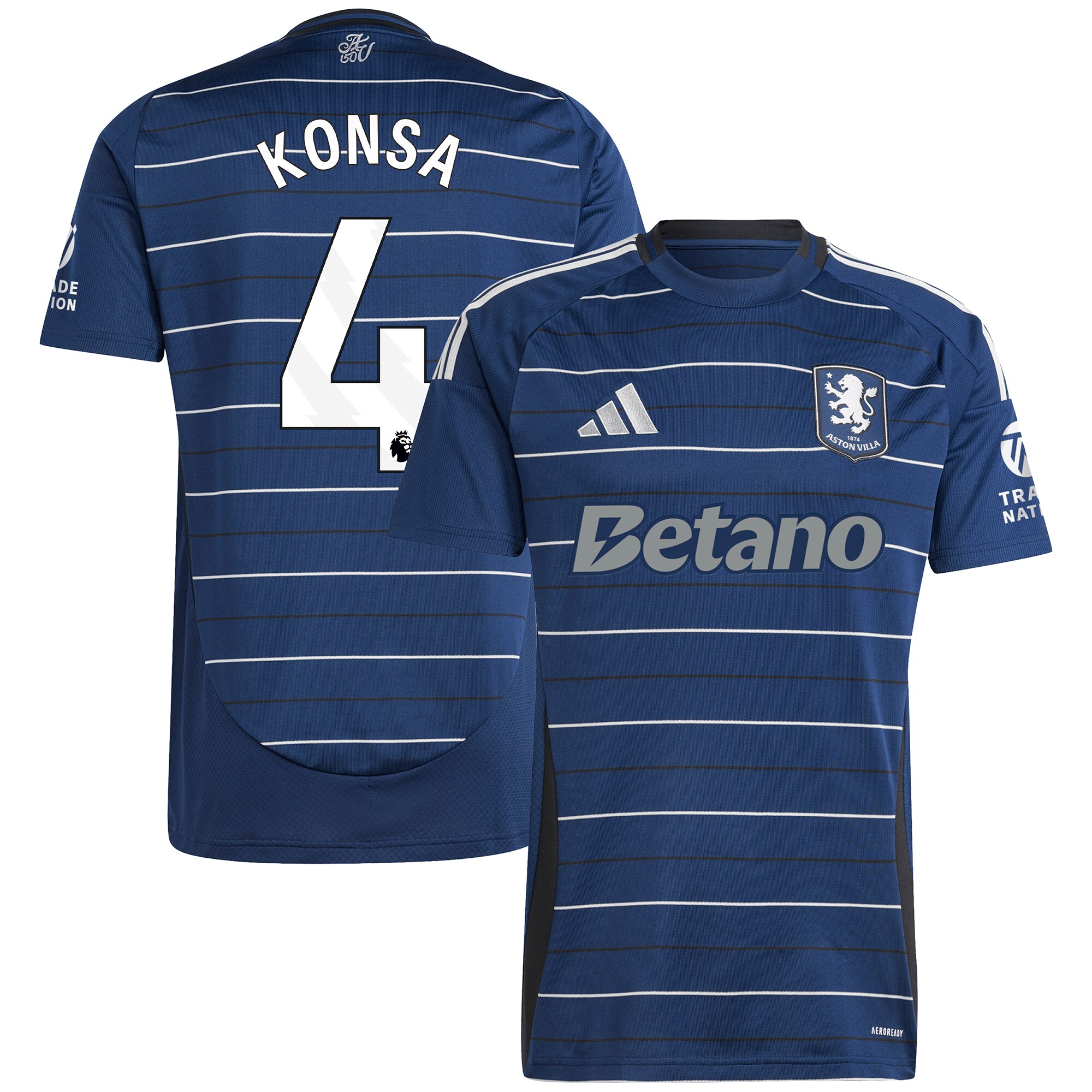 aston villa adidas third shirt 2024-25 with konsa 4 printing Collection | Official Aston Villa Shirts