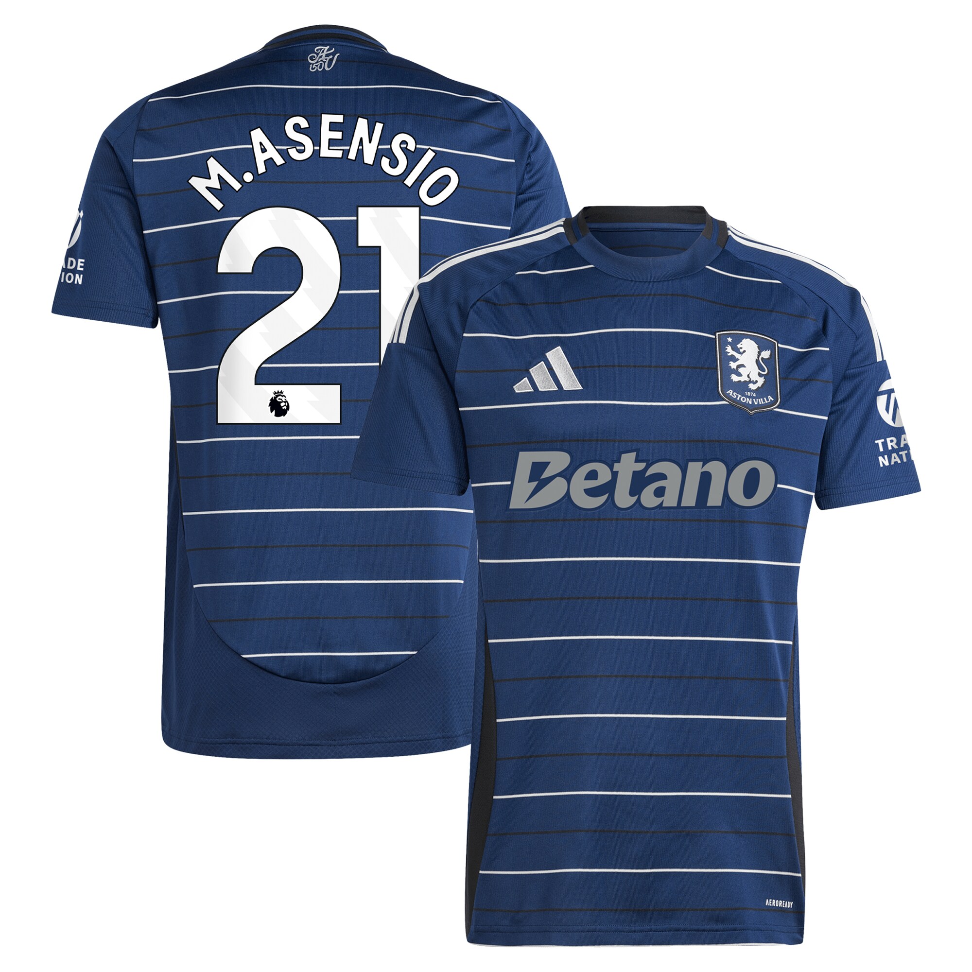 aston villa adidas third shirt 2024-25 with m.asensio 21 printing Collection | Official Aston Villa Shirts