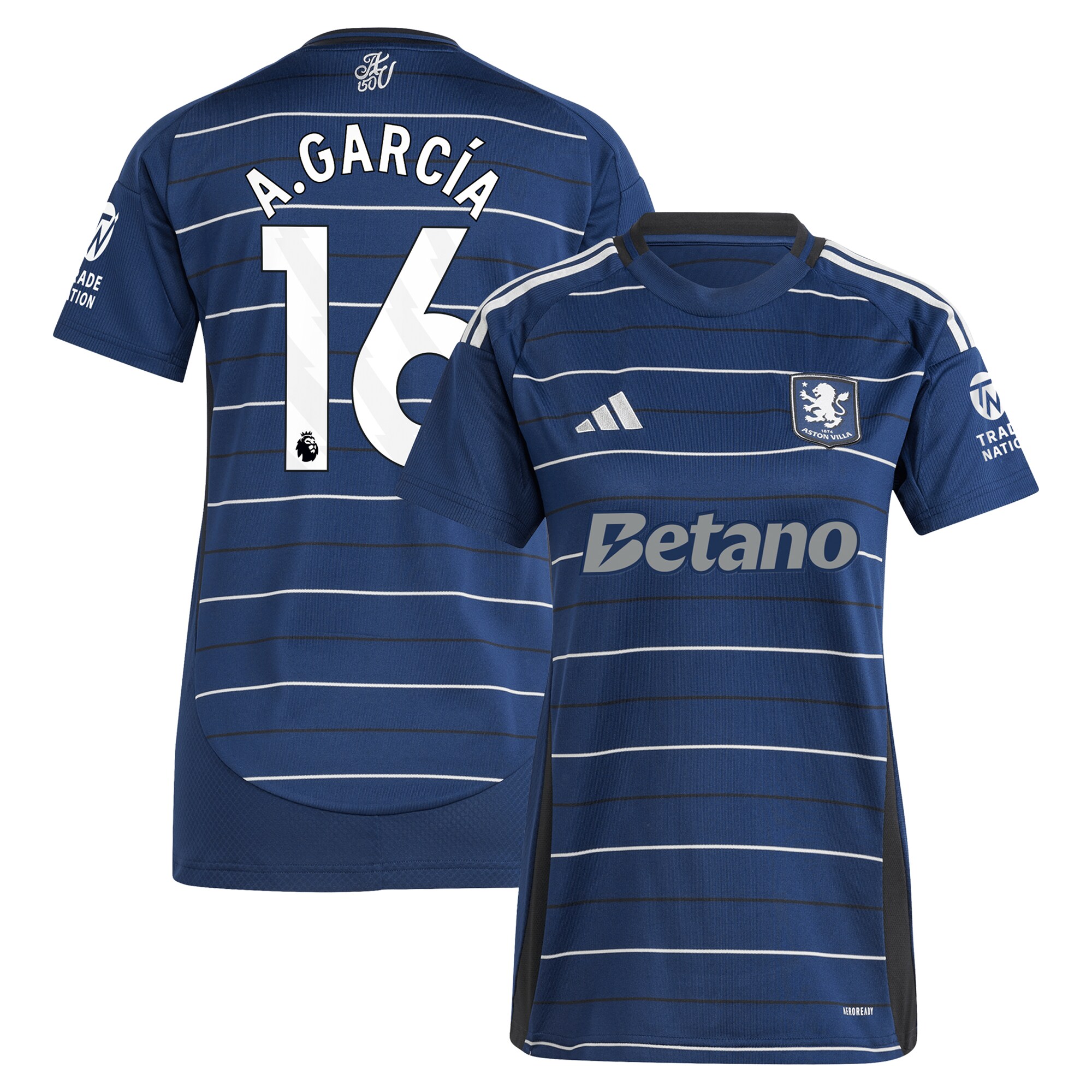 aston villa adidas third shirt 2024-25 – womens with a.garcía 16 printing Collection | Official Aston Villa Shirts