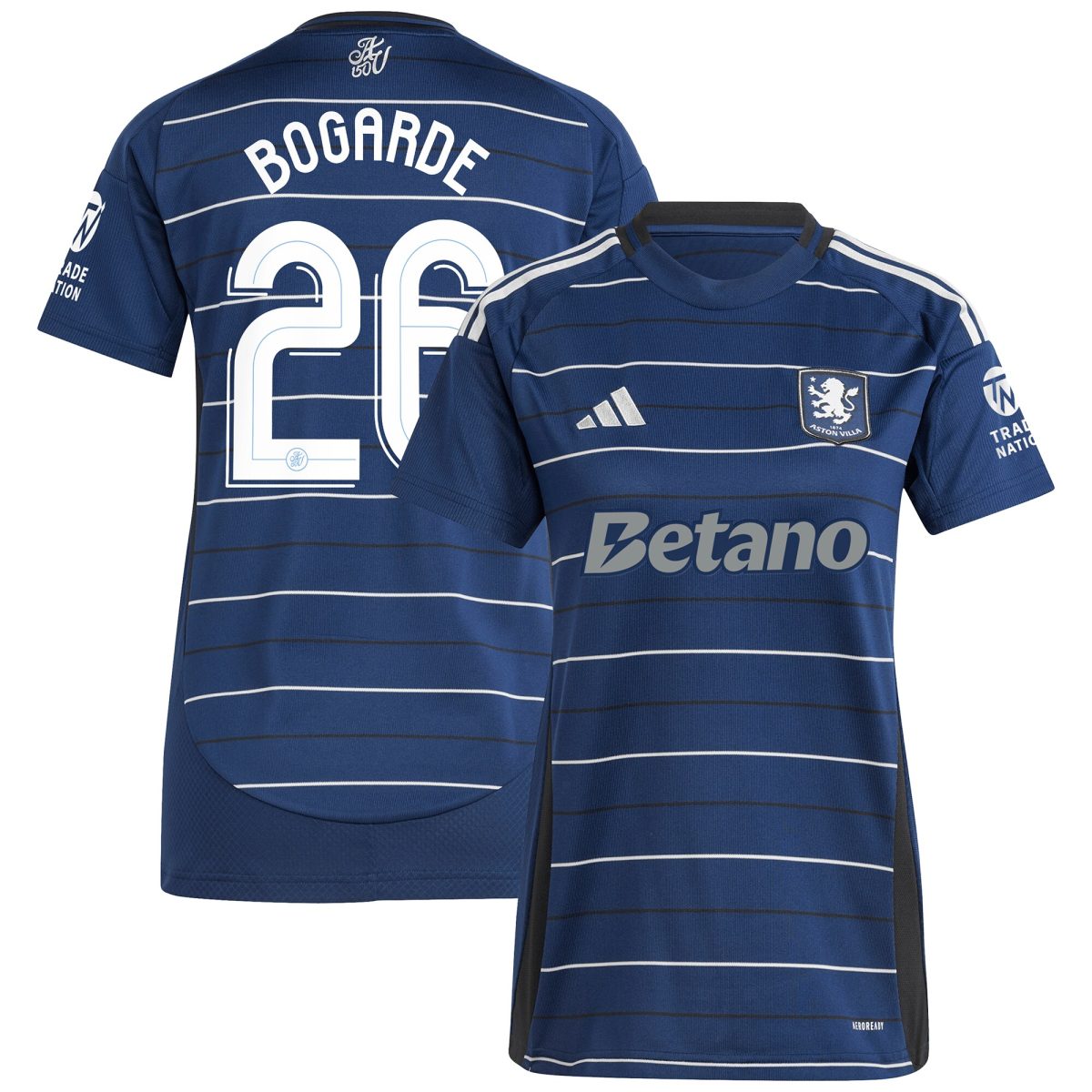 aston villa adidas third shirt 2024-25 – womens with bogarde 26 cup printing Collection | Official Aston Villa Shirts
