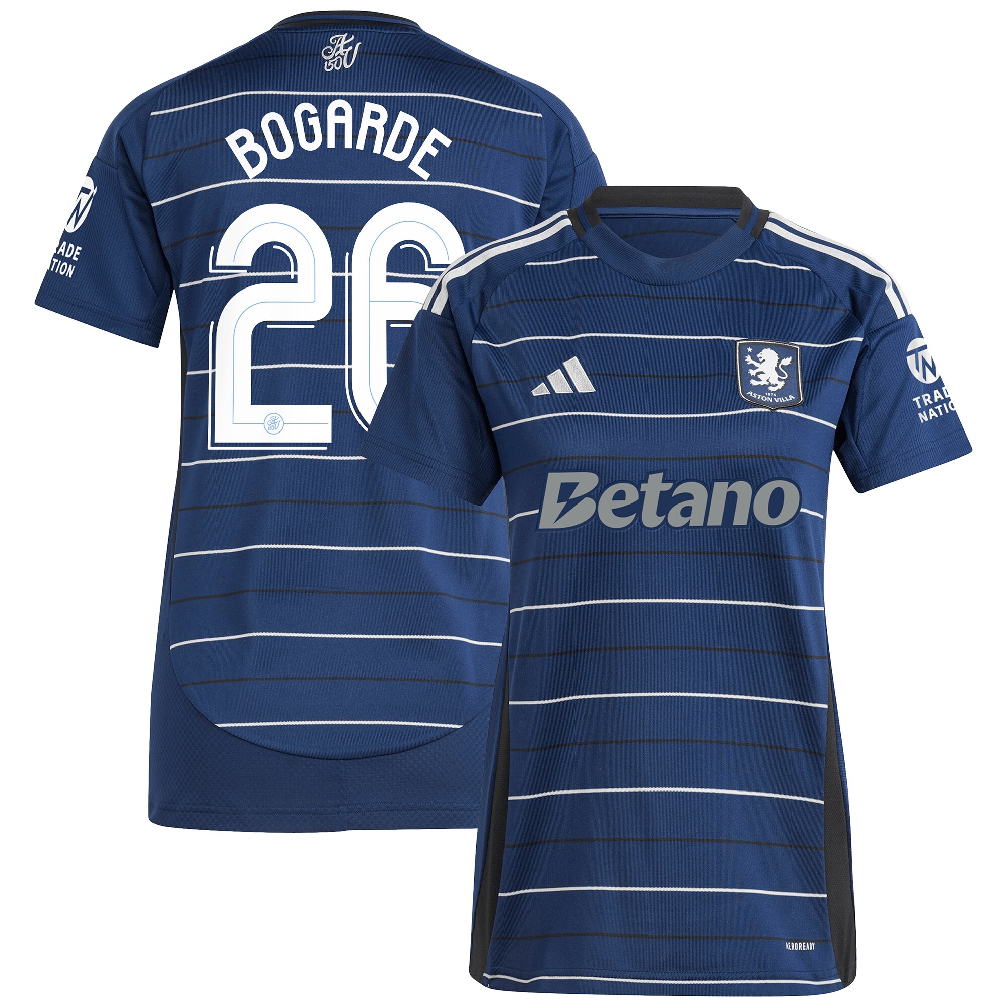 aston villa adidas third shirt 2024-25 – womens with bogarde 26 cup printing Collection | Official Aston Villa Shirts