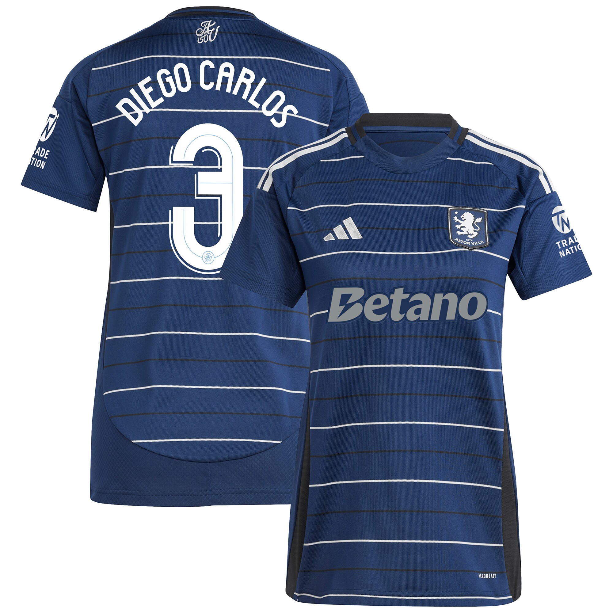 aston villa adidas third shirt 2024-25 – womens with diego carlos 3 cup printing Collection | Official Aston Villa Shirts