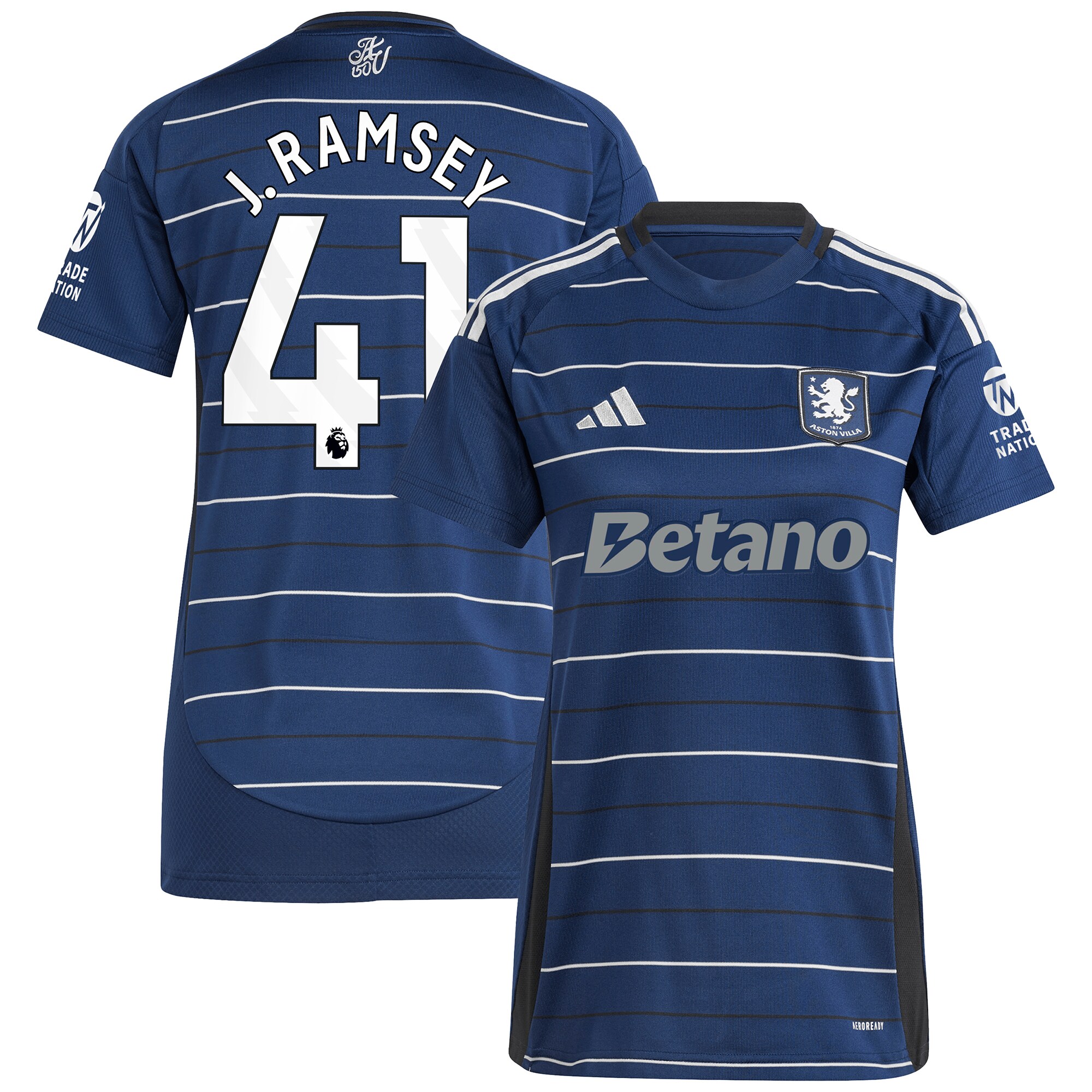 aston villa adidas third shirt 2024-25 – womens with j. ramsey 41 printing Collection | Official Aston Villa Shirts