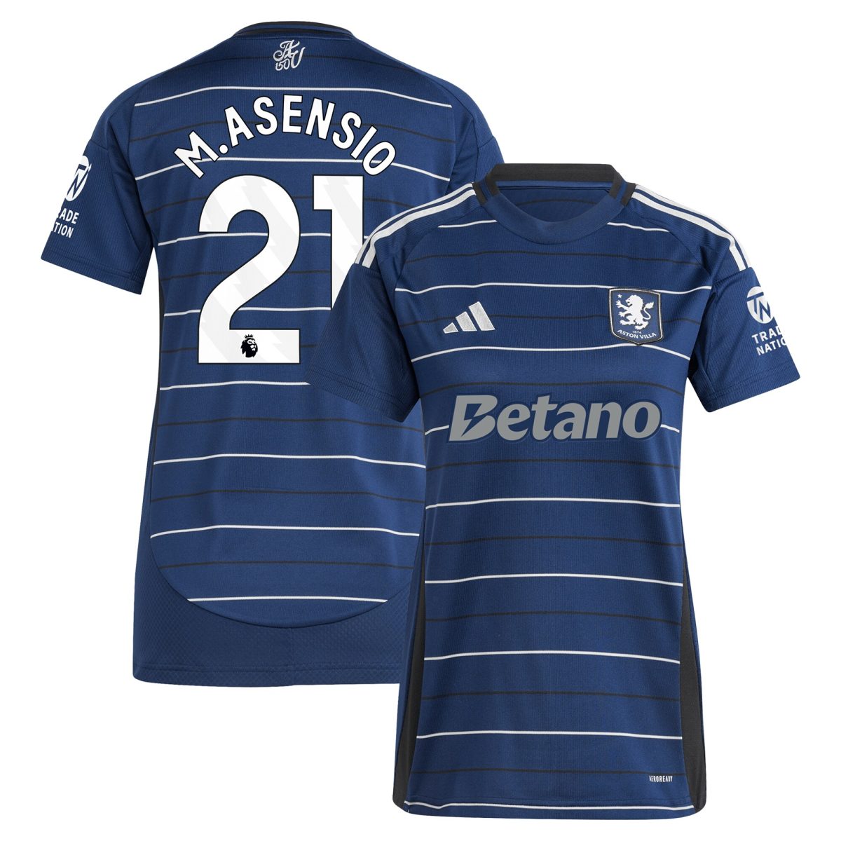 aston villa adidas third shirt 2024-25 – womens with m.asensio 21 printing Collection | Official Aston Villa Shirts