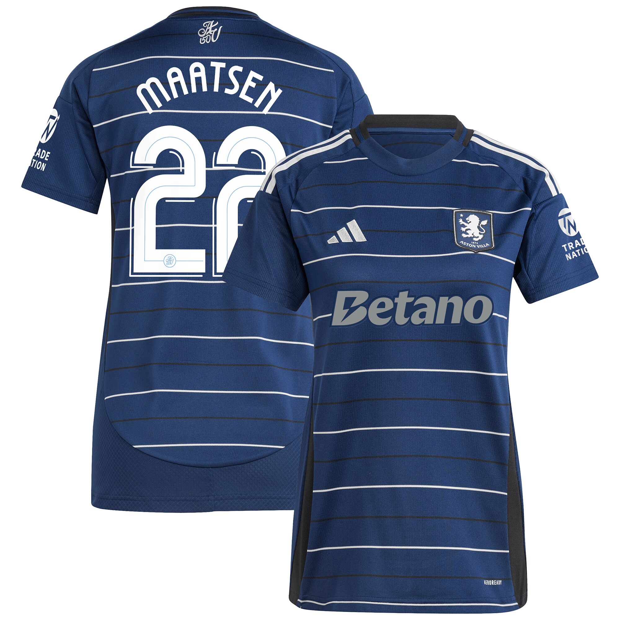 aston villa adidas third shirt 2024-25 – womens with maatsen 22 cup printing Collection | Official Aston Villa Shirts