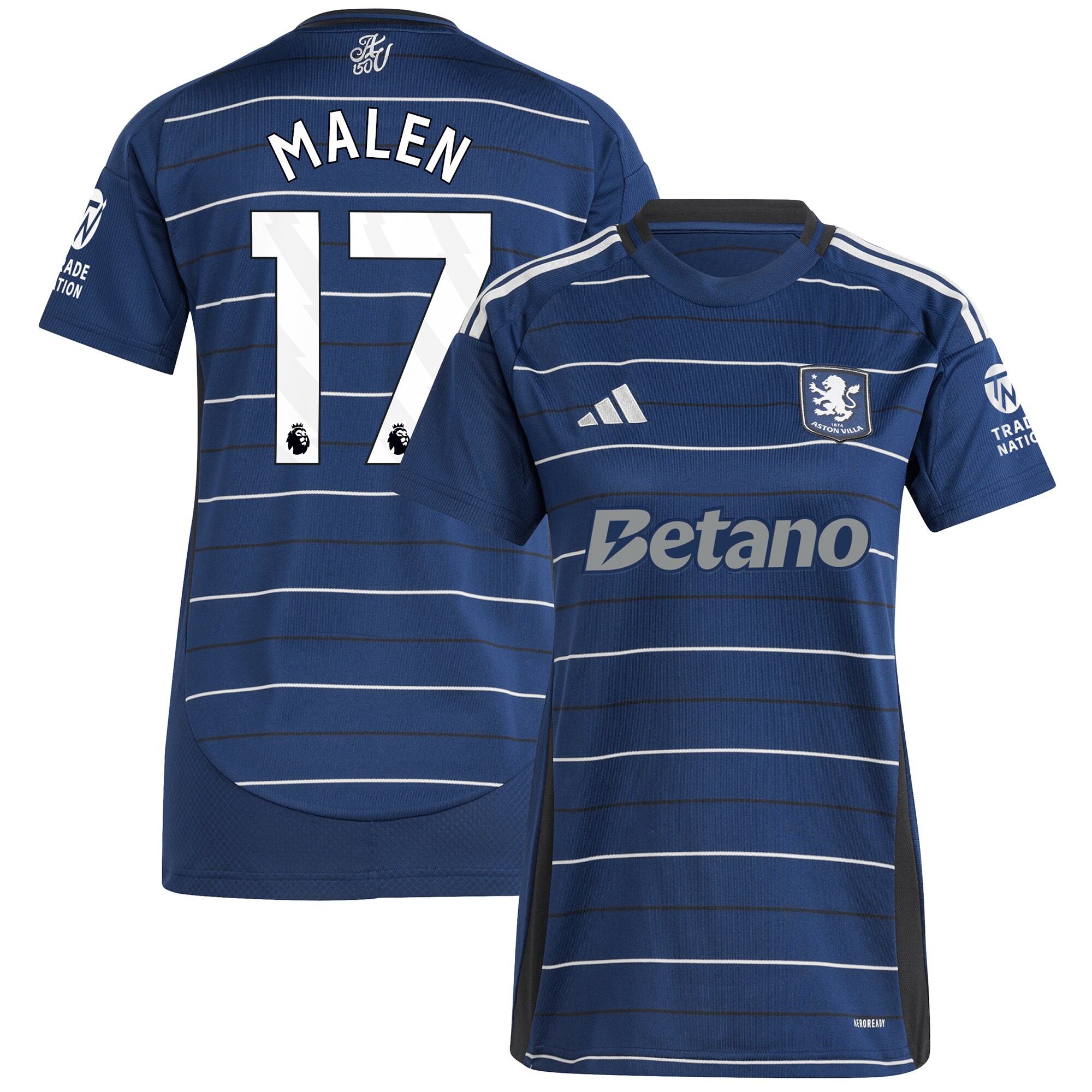 aston villa adidas third shirt 2024-25 – womens with malen 17 printing Collection | Official Aston Villa Shirts