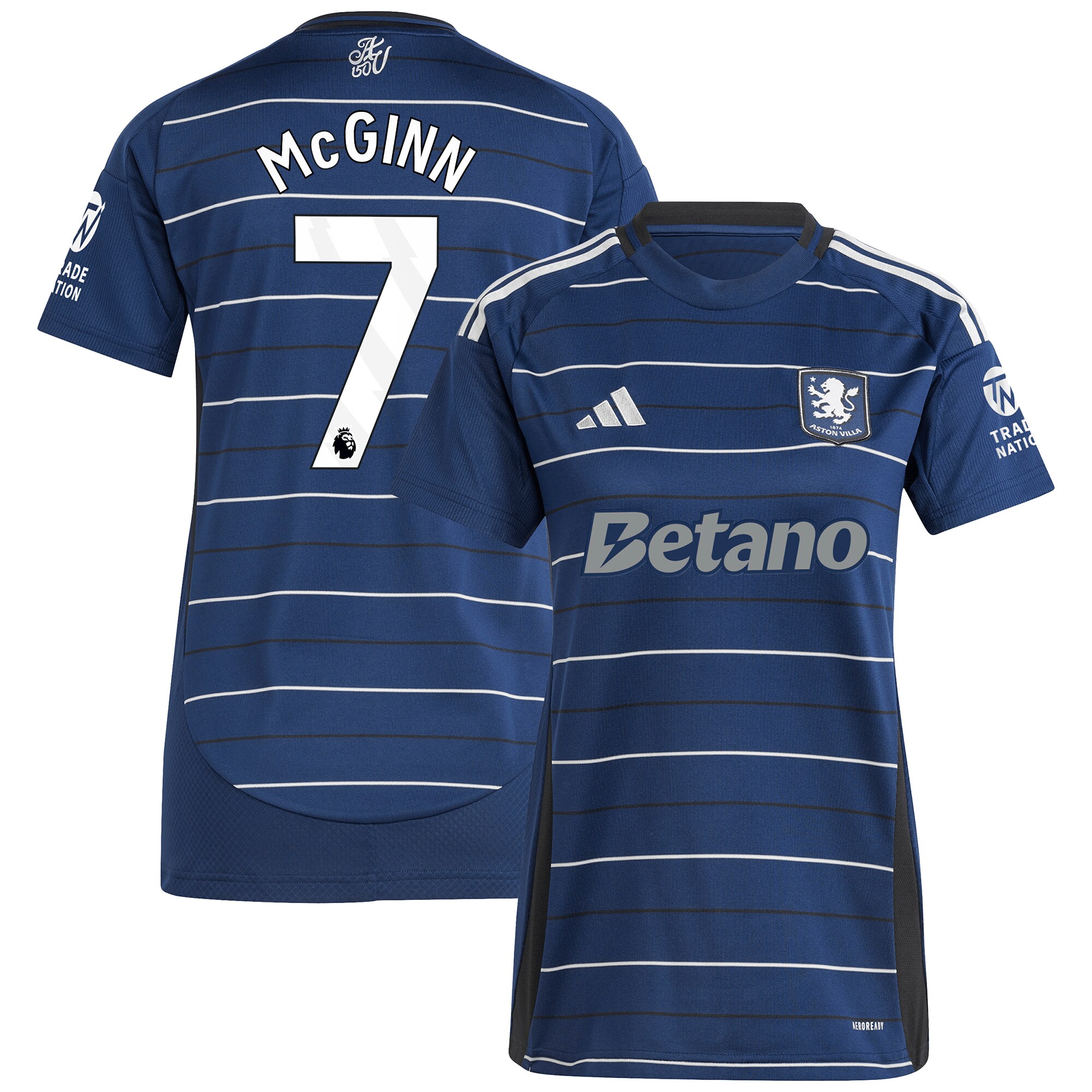 aston villa adidas third shirt 2024-25 – womens with mcginn 7 printing Collection | Official Aston Villa Shirts