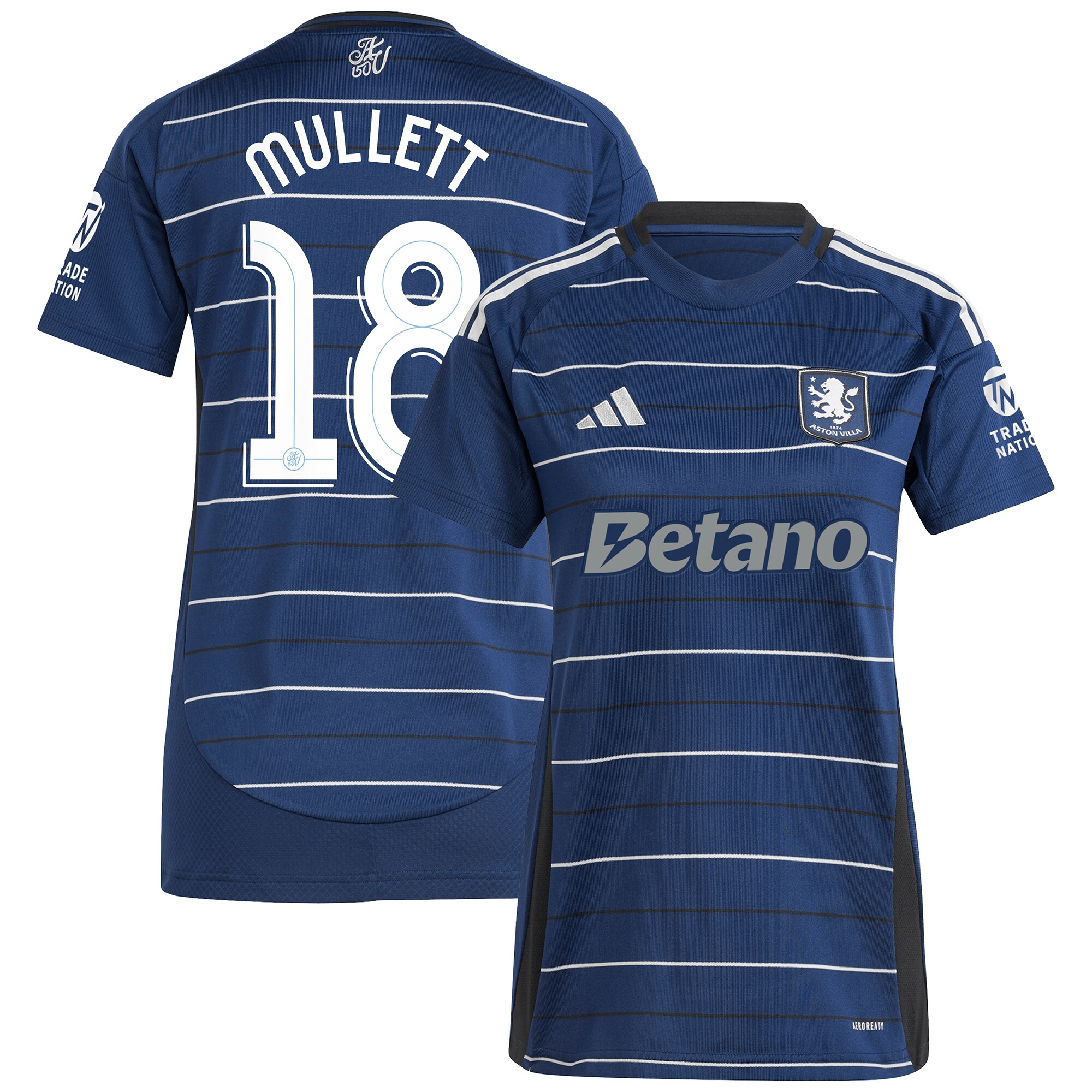 aston villa adidas third shirt 2024-25 – womens with mullett 18 cup printing Collection | Official Aston Villa Shirts