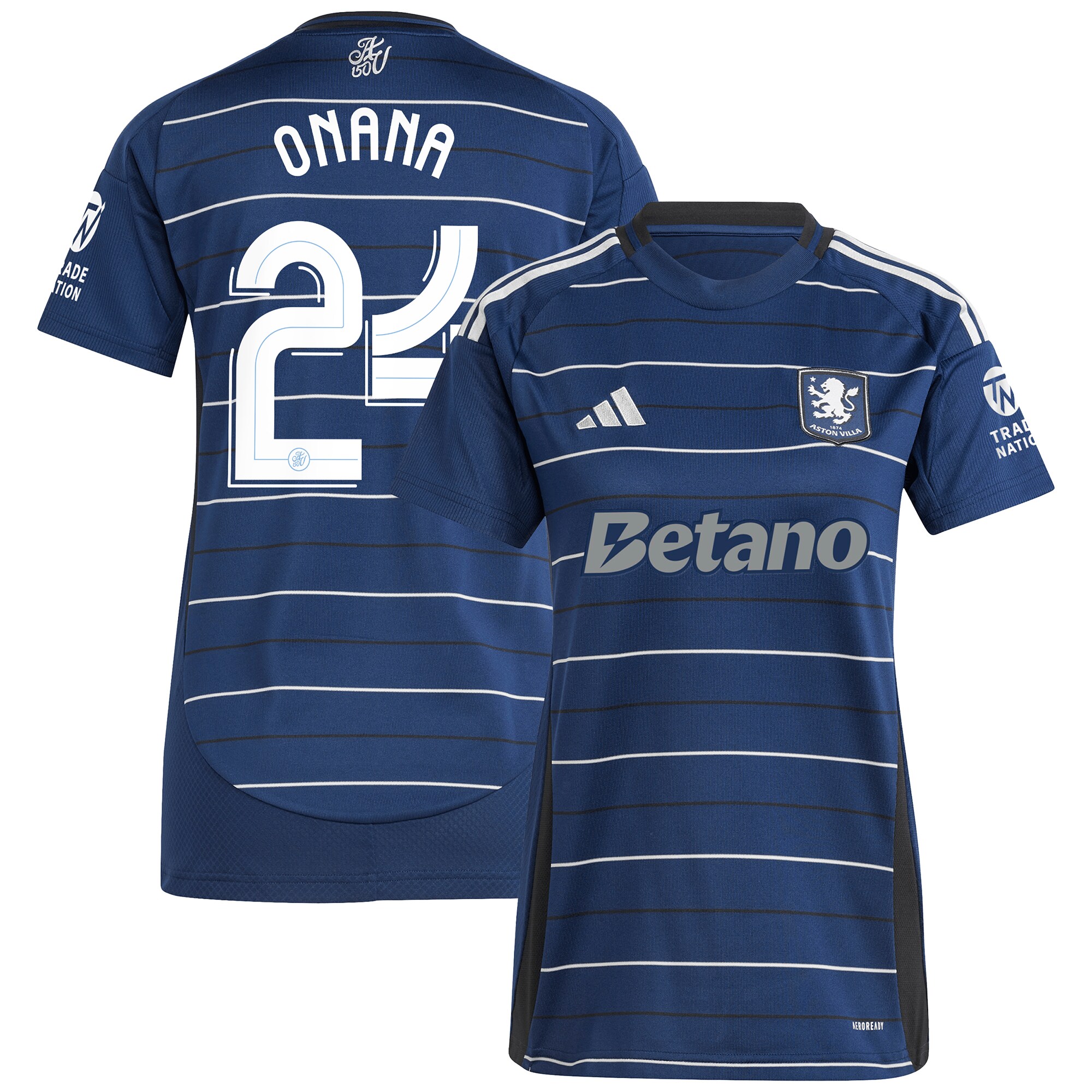 aston villa adidas third shirt 2024-25 – womens with onana 24 cup printing Collection | Official Aston Villa Shirts