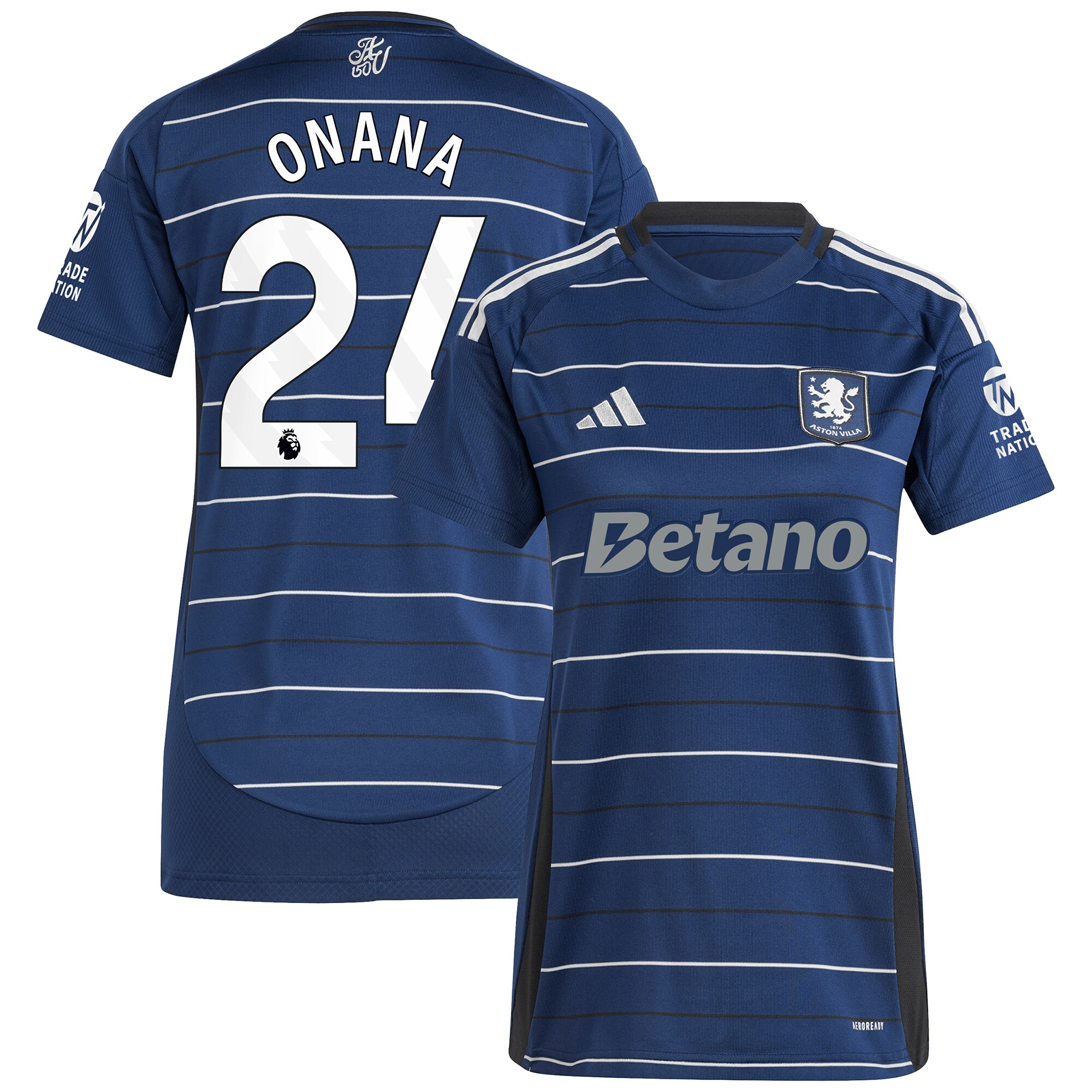 aston villa adidas third shirt 2024-25 – womens with onana 24 printing Collection | Official Aston Villa Shirts