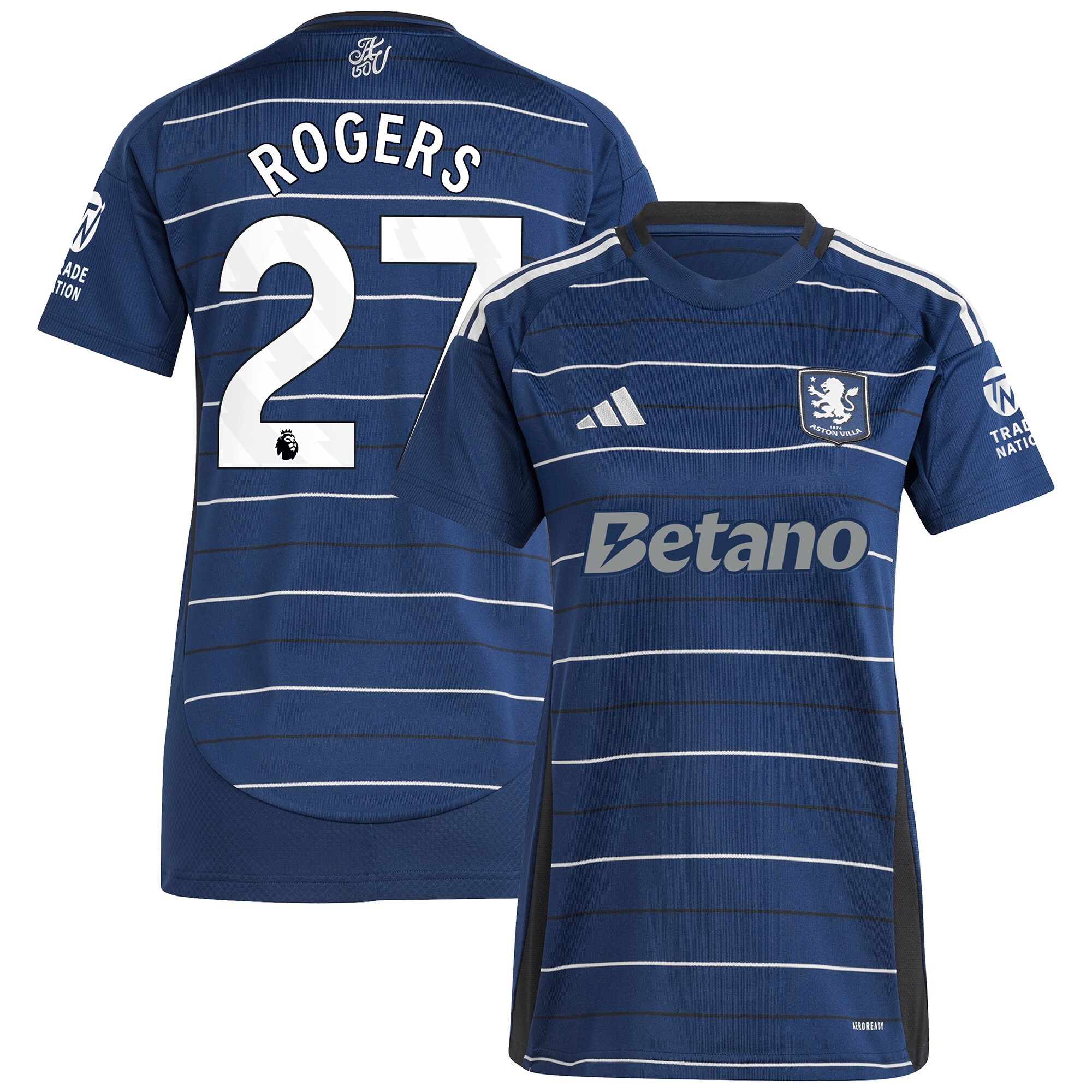 aston villa adidas third shirt 2024-25 – womens with rogers 27 printing Collection | Official Aston Villa Shirts