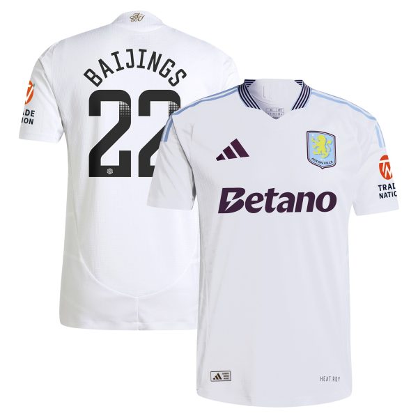 aston villa adidas wsl away authentic shirt 2024-25 with baijings 22 printing Collection | Official Aston Villa Shirts