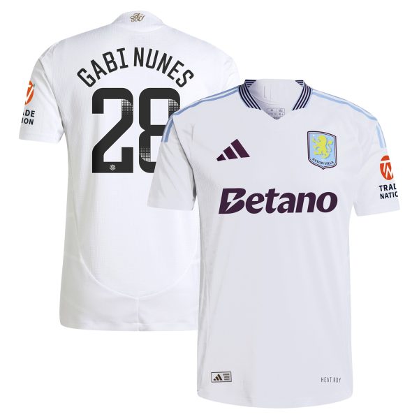 aston villa adidas wsl away authentic shirt 2024-25 with gabi nunes 28 printing Collection | Official Aston Villa Shirts