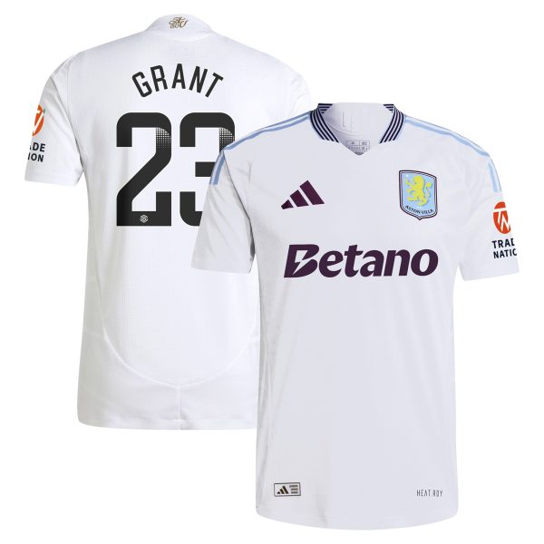 aston villa adidas wsl away authentic shirt 2024-25 with grant 23 printing Collection | Official Aston Villa Shirts