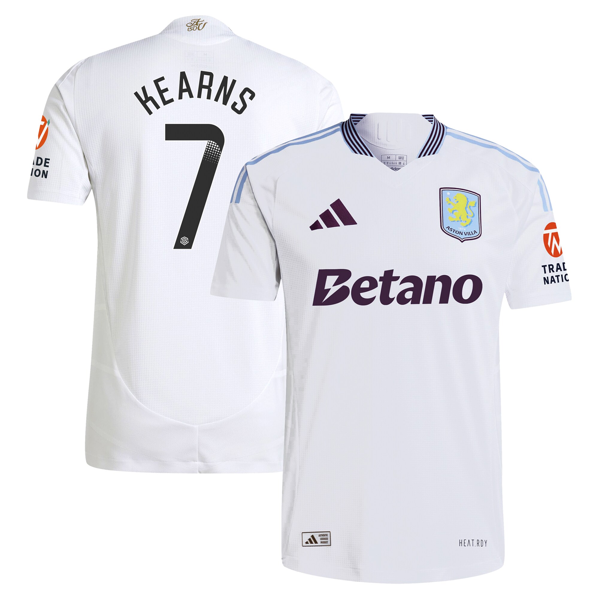 aston villa adidas wsl away authentic shirt 2024-25 with kearns 7 printing Collection | Official Aston Villa Shirts