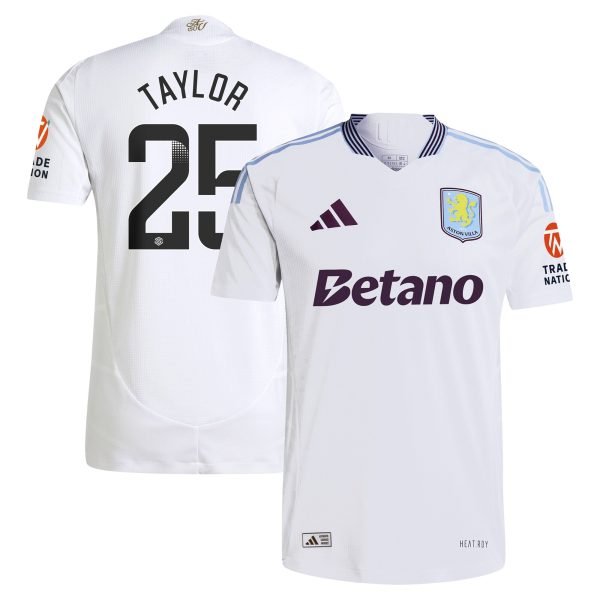 aston villa adidas wsl away authentic shirt 2024-25 with taylor 25 printing Collection | Official Aston Villa Shirts