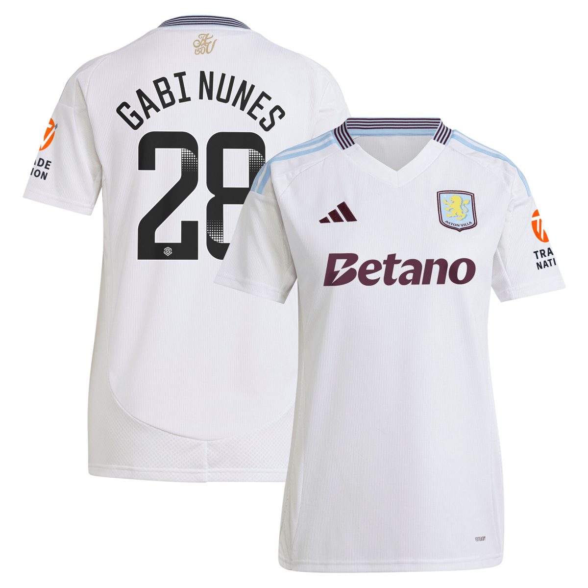 aston villa adidas wsl away shirt 2024-25 – womens with gabi nunes 28 printing Collection | Official Aston Villa Shirts