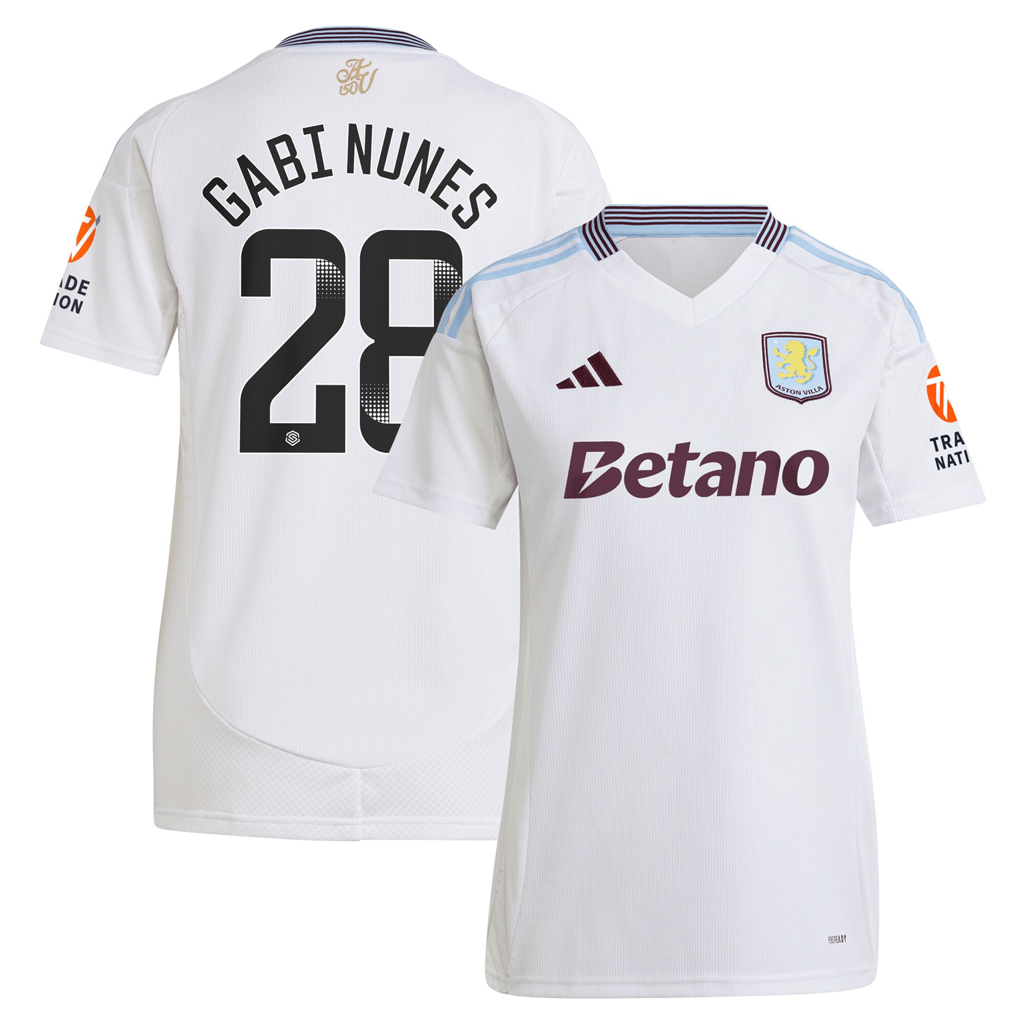 aston villa adidas wsl away shirt 2024-25 – womens with gabi nunes 28 printing Collection | Official Aston Villa Shirts