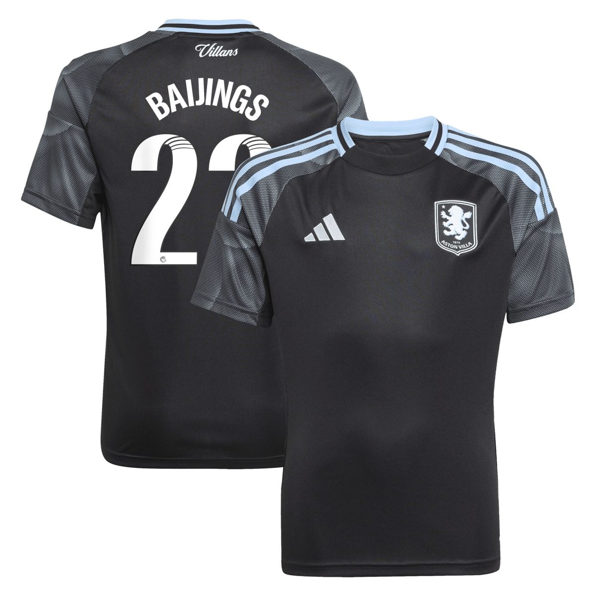 aston villa adidas wsl away shirt 2025-26 – kids with baijings 22 printing Collection | Official Aston Villa Shirts
