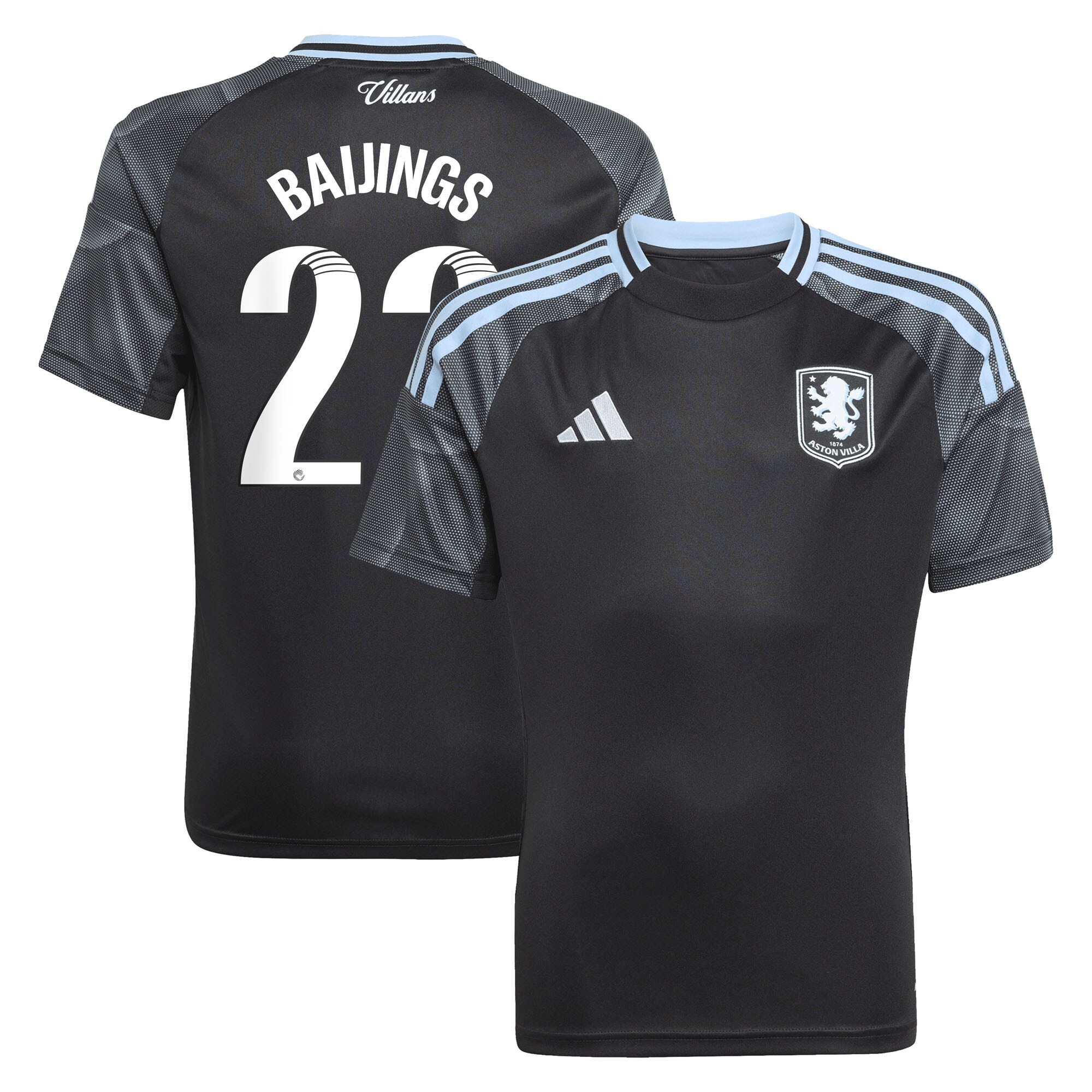 aston villa adidas wsl away shirt 2025-26 – kids with baijings 22 printing Collection | Official Aston Villa Shirts