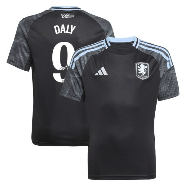 aston villa adidas wsl away shirt 2025-26 – kids with daly 9 printing Collection | Official Aston Villa Shirts