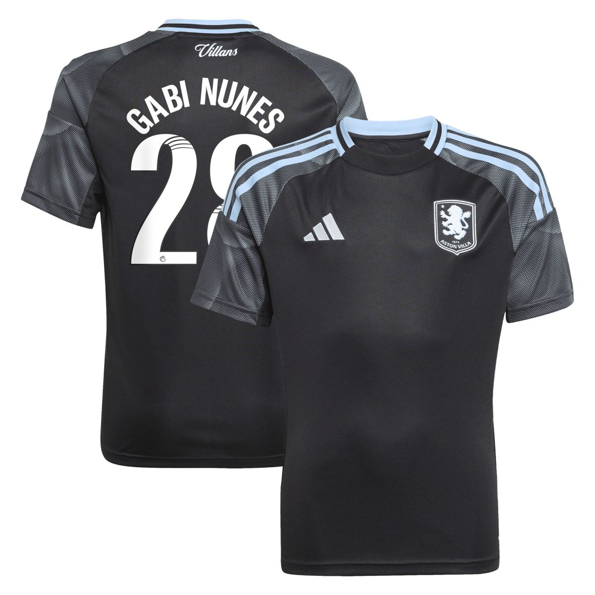 aston villa adidas wsl away shirt 2025-26 – kids with gabi nunes 28 printing Collection | Official Aston Villa Shirts