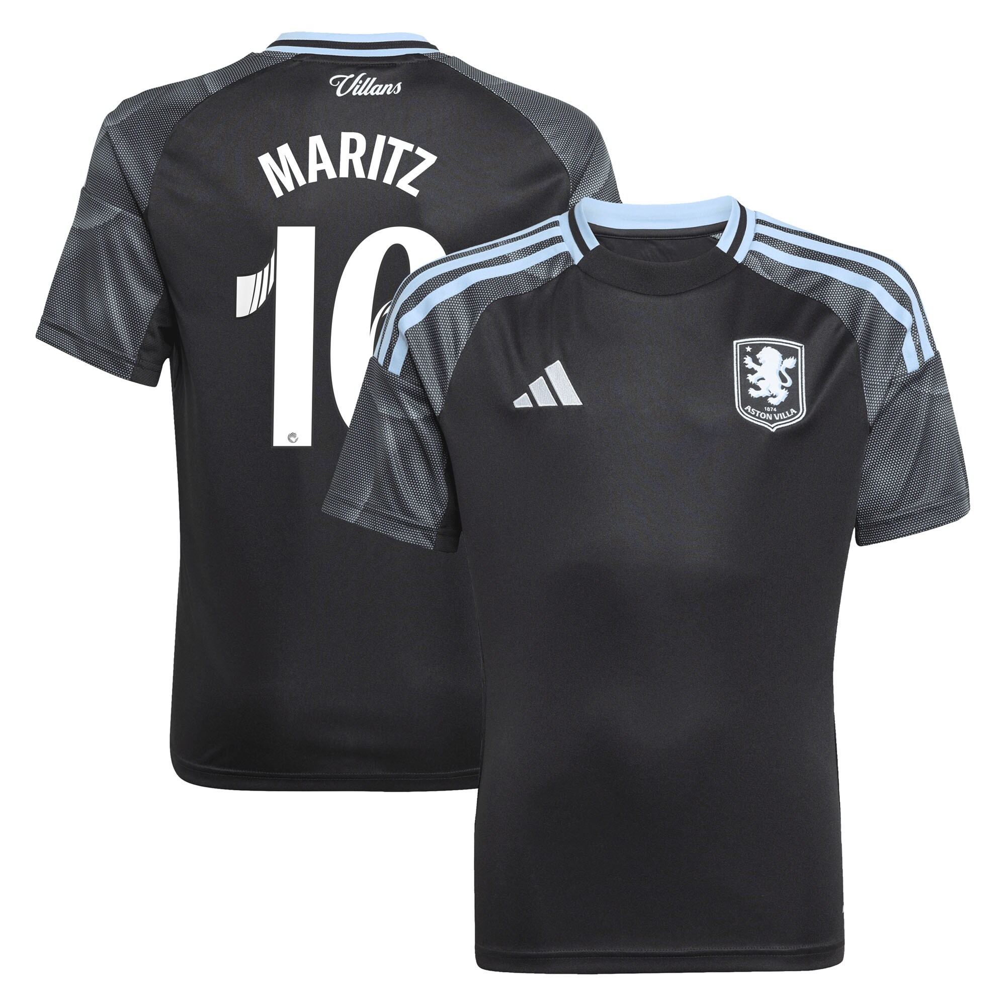 aston villa adidas wsl away shirt 2025-26 – kids with maritz 16 printing Collection | Official Aston Villa Shirts