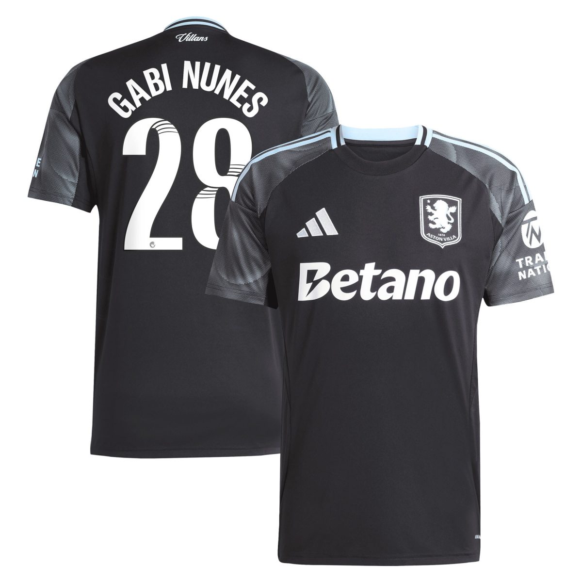 aston villa adidas wsl away shirt 2025-26 with gabi nunes 28 printing Collection | Official Aston Villa Shirts