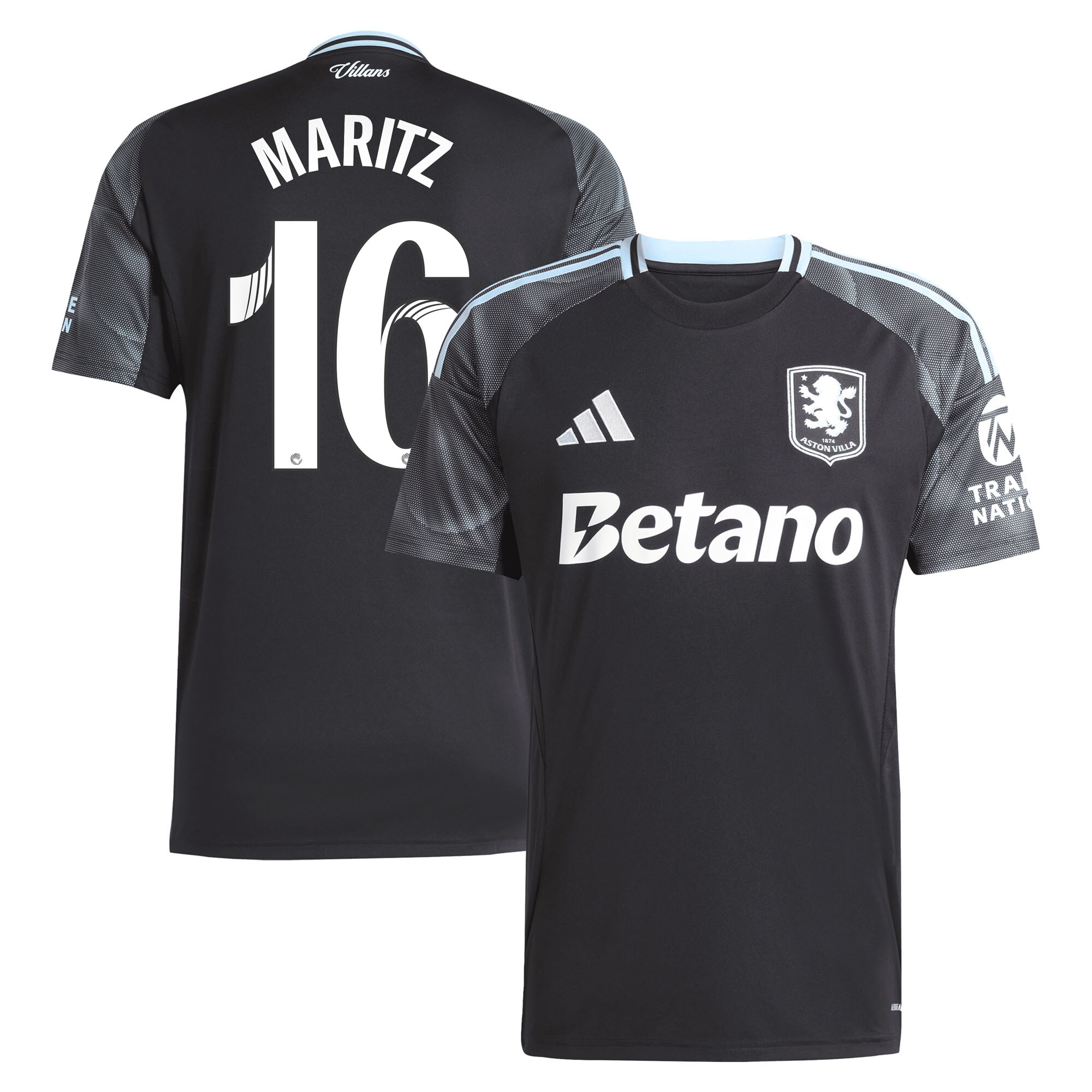 aston villa adidas wsl away shirt 2025-26 with maritz 16 printing Collection | Official Aston Villa Shirts