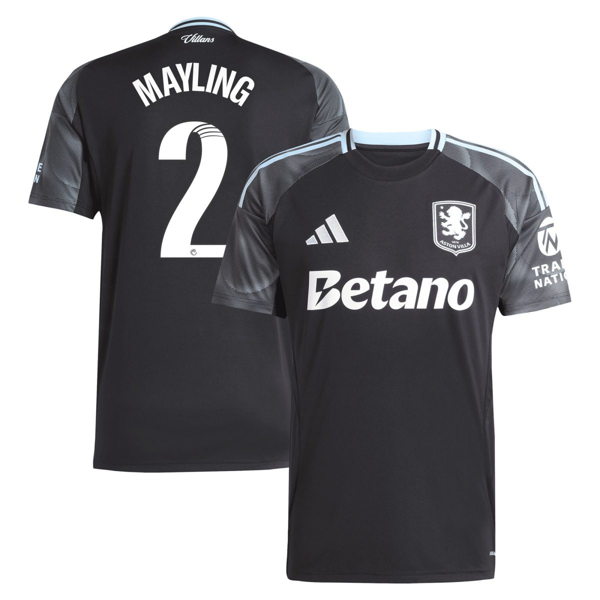 aston villa adidas wsl away shirt 2025-26 with mayling 2 printing Collection | Official Aston Villa Shirts