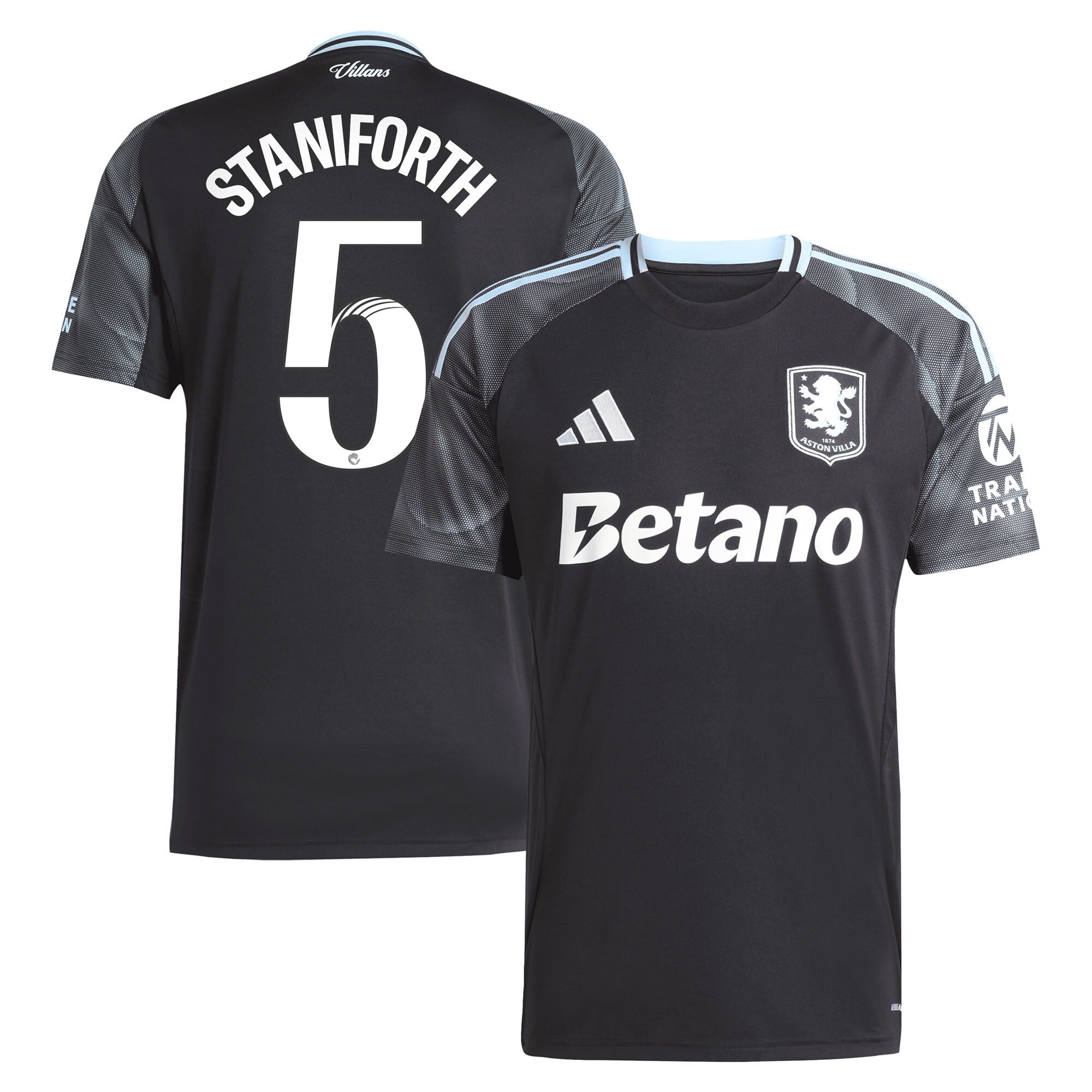 aston villa adidas wsl away shirt 2025-26 with staniforth 5 printing Collection | Official Aston Villa Shirts