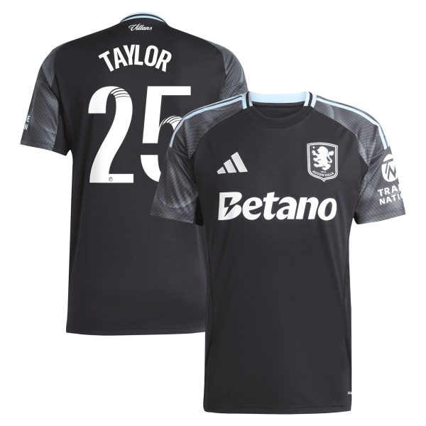 aston villa adidas wsl away shirt 2025-26 with taylor 25 printing Collection | Official Aston Villa Shirts
