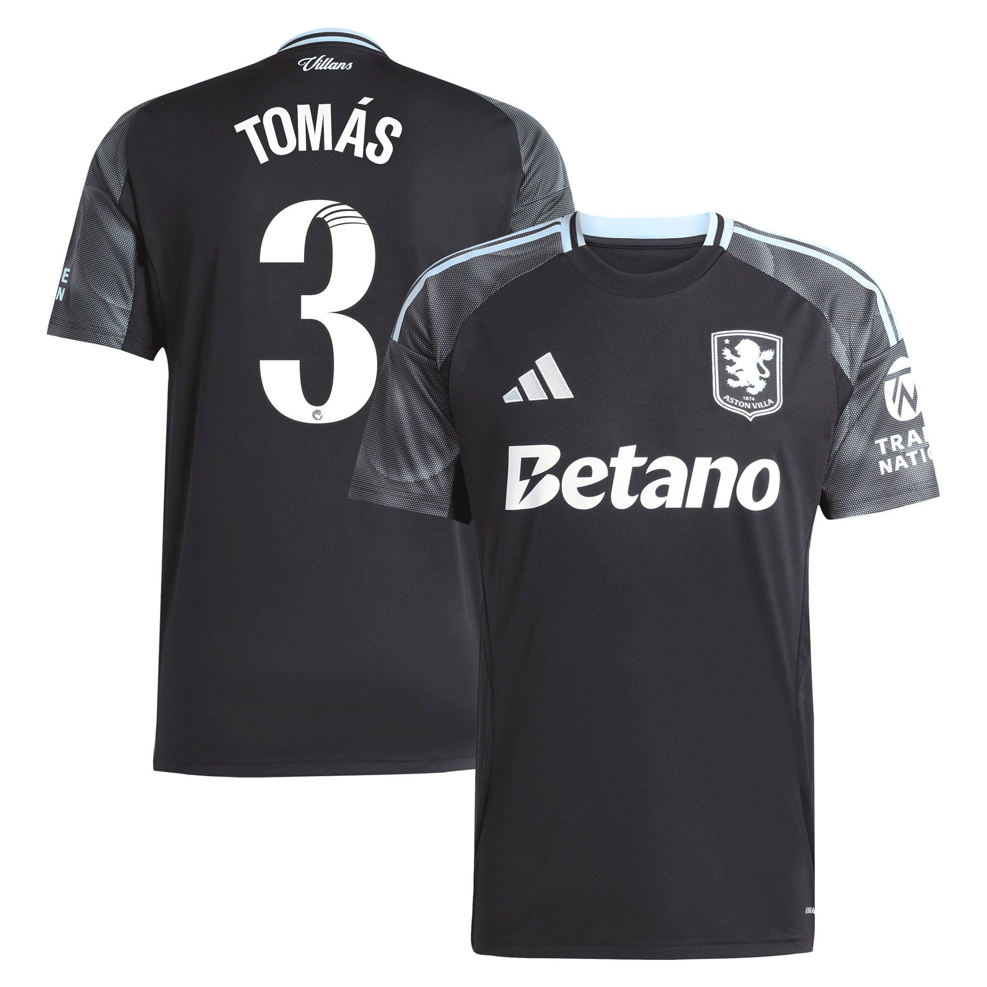 aston villa adidas wsl away shirt 2025-26 with tomás 3 printing Collection | Official Aston Villa Shirts