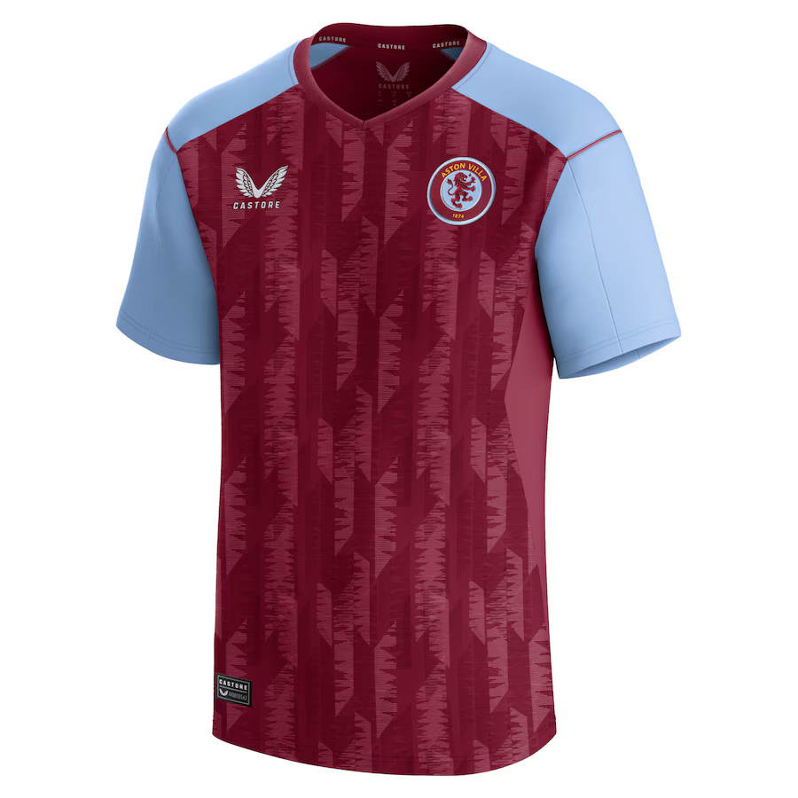 aston villa castore home shirt 2023-24 – kids with custom printing Collection | Official Aston Villa Shirts
