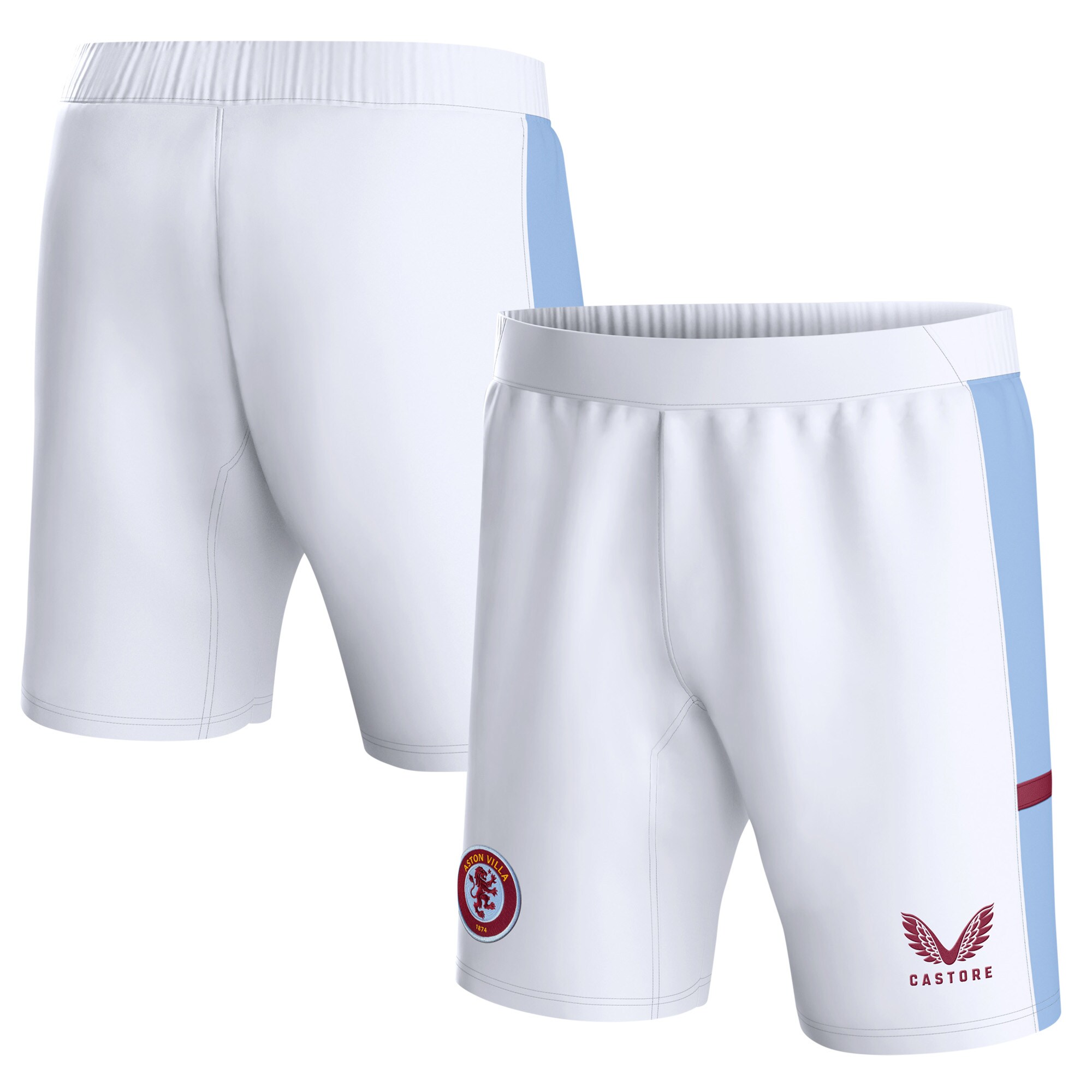 aston villa castore home shorts 2023-24 – kids with custom printing Collection | Official Aston Villa Shirts