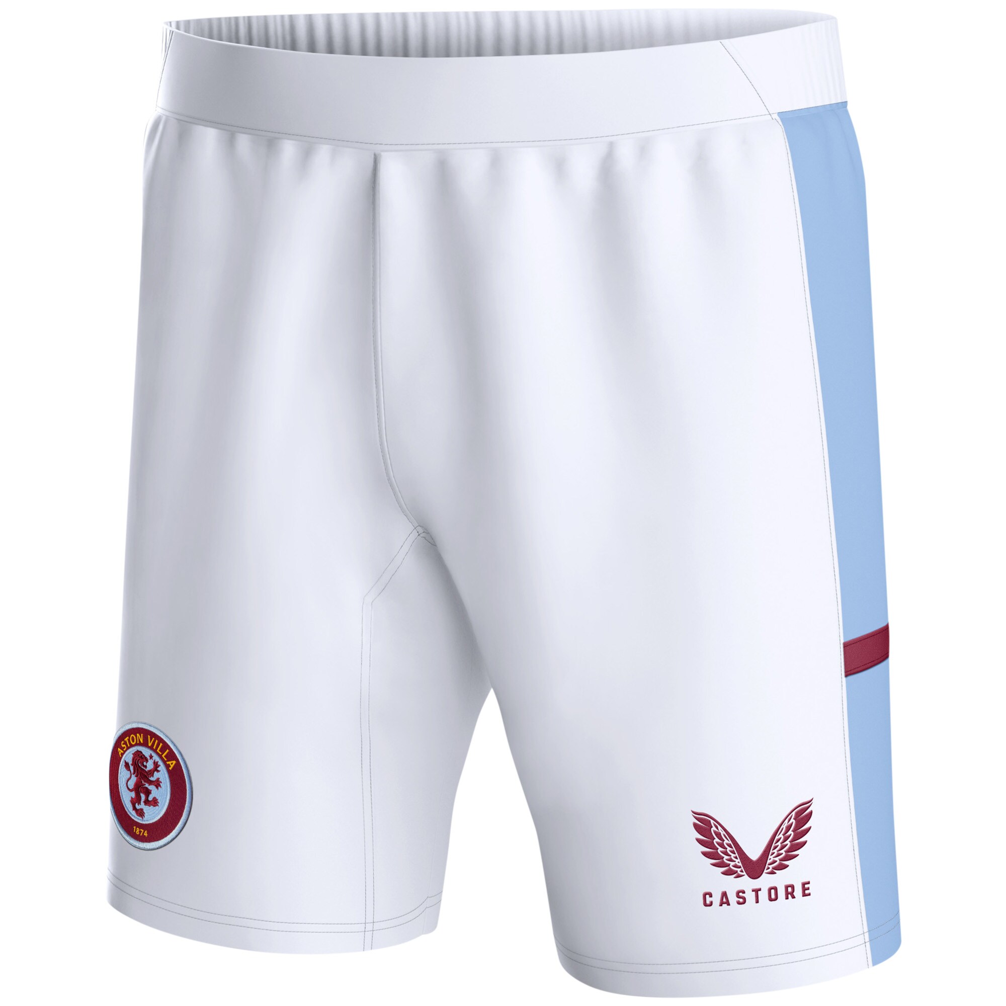 aston villa castore home shorts 2023-24 – kids with custom printing Collection | Official Aston Villa Shirts