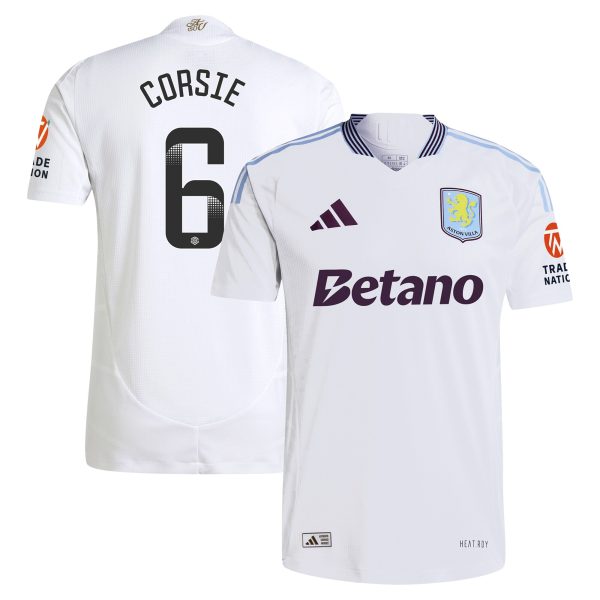 aston villa wsl adidas away authentic shirt 2024-25 with corsie 6 printing Collection | Official Aston Villa Shirts
