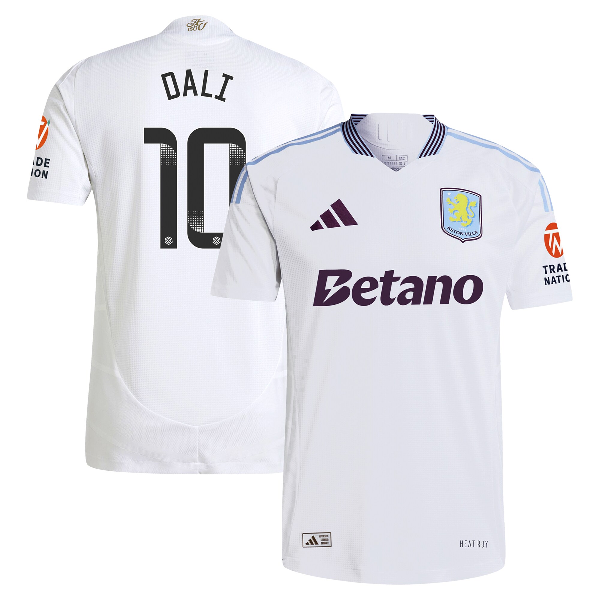 aston villa wsl adidas away authentic shirt 2024-25 with dali 10 printing Collection | Official Aston Villa Shirts