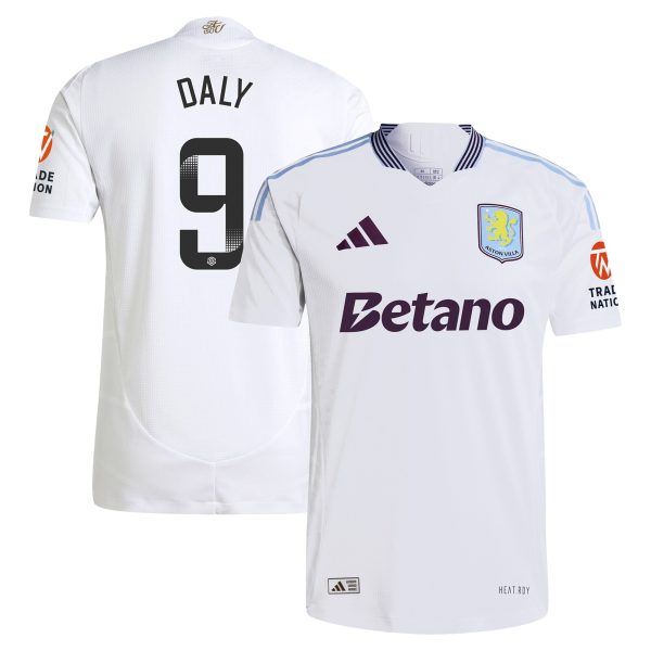 aston villa wsl adidas away authentic shirt 2024-25 with daly 9 printing Collection | Official Aston Villa Shirts
