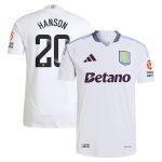 aston villa wsl adidas away authentic shirt 2024-25 with hanson 20 printing Collection | Official Aston Villa Shirts