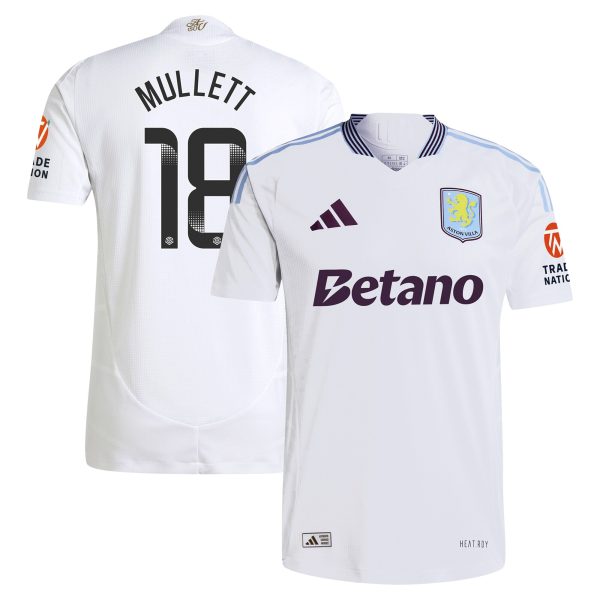 aston villa wsl adidas away authentic shirt 2024-25 with mullett 18 printing Collection | Official Aston Villa Shirts